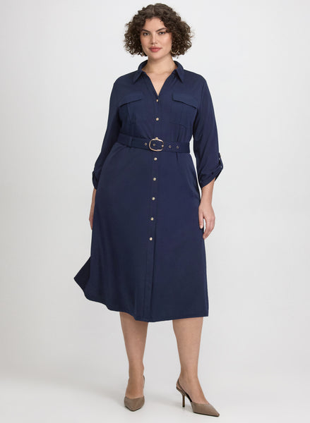 Belted Shirt Dress