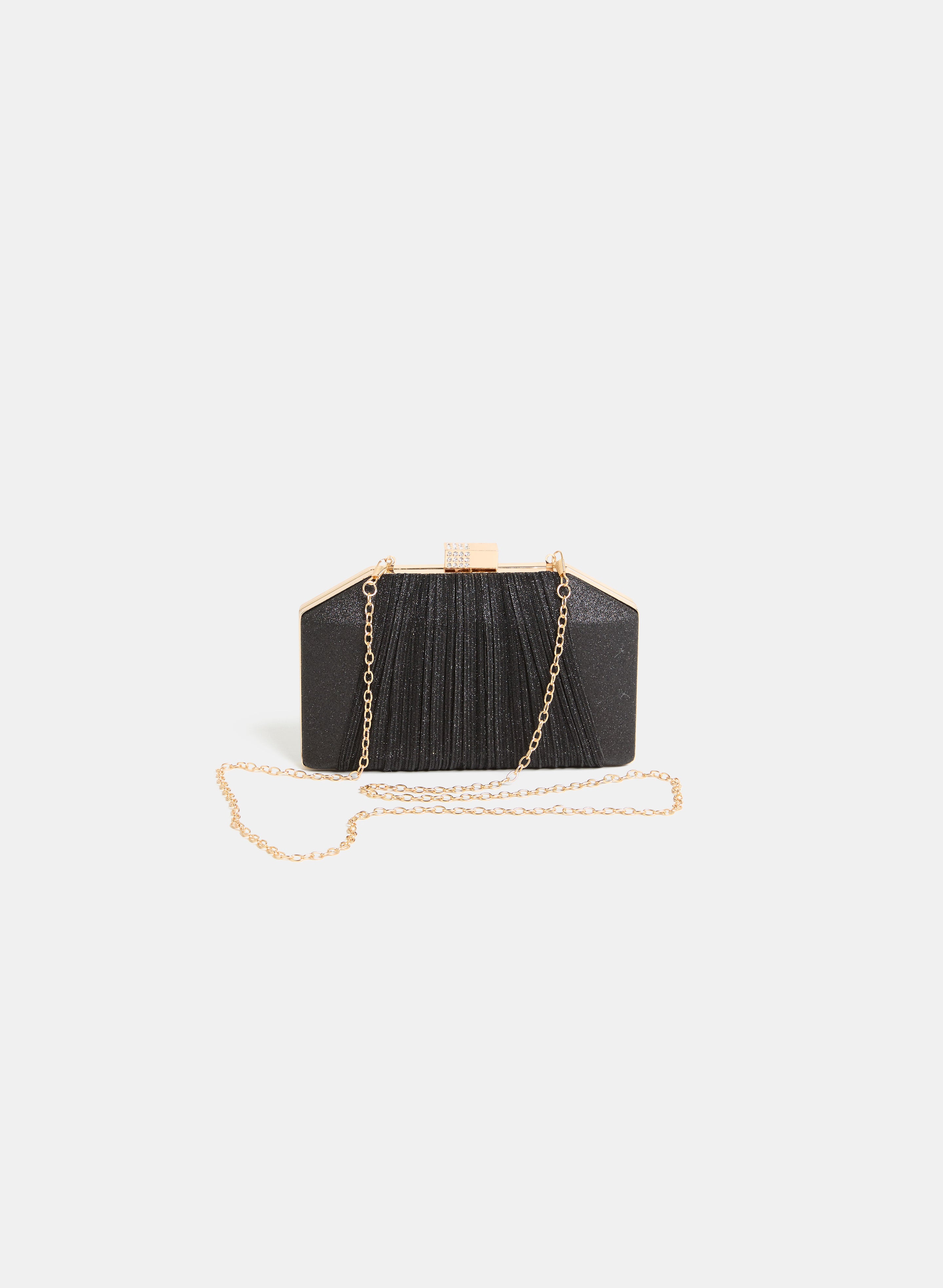 Gold Chain Draped Clutch