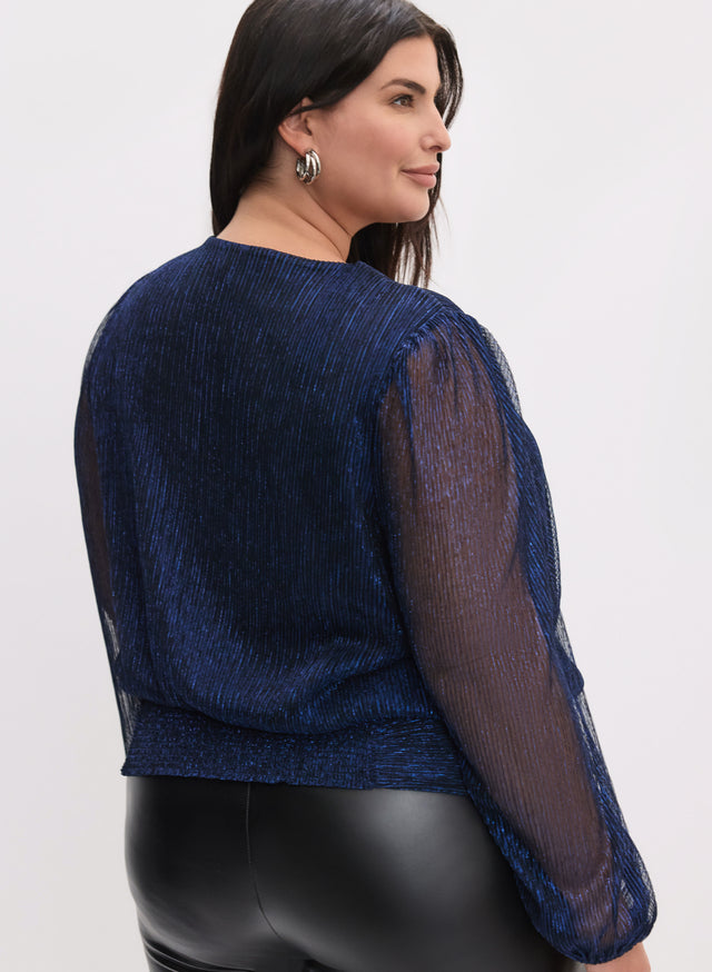 Diamond Plissé Oversized Top