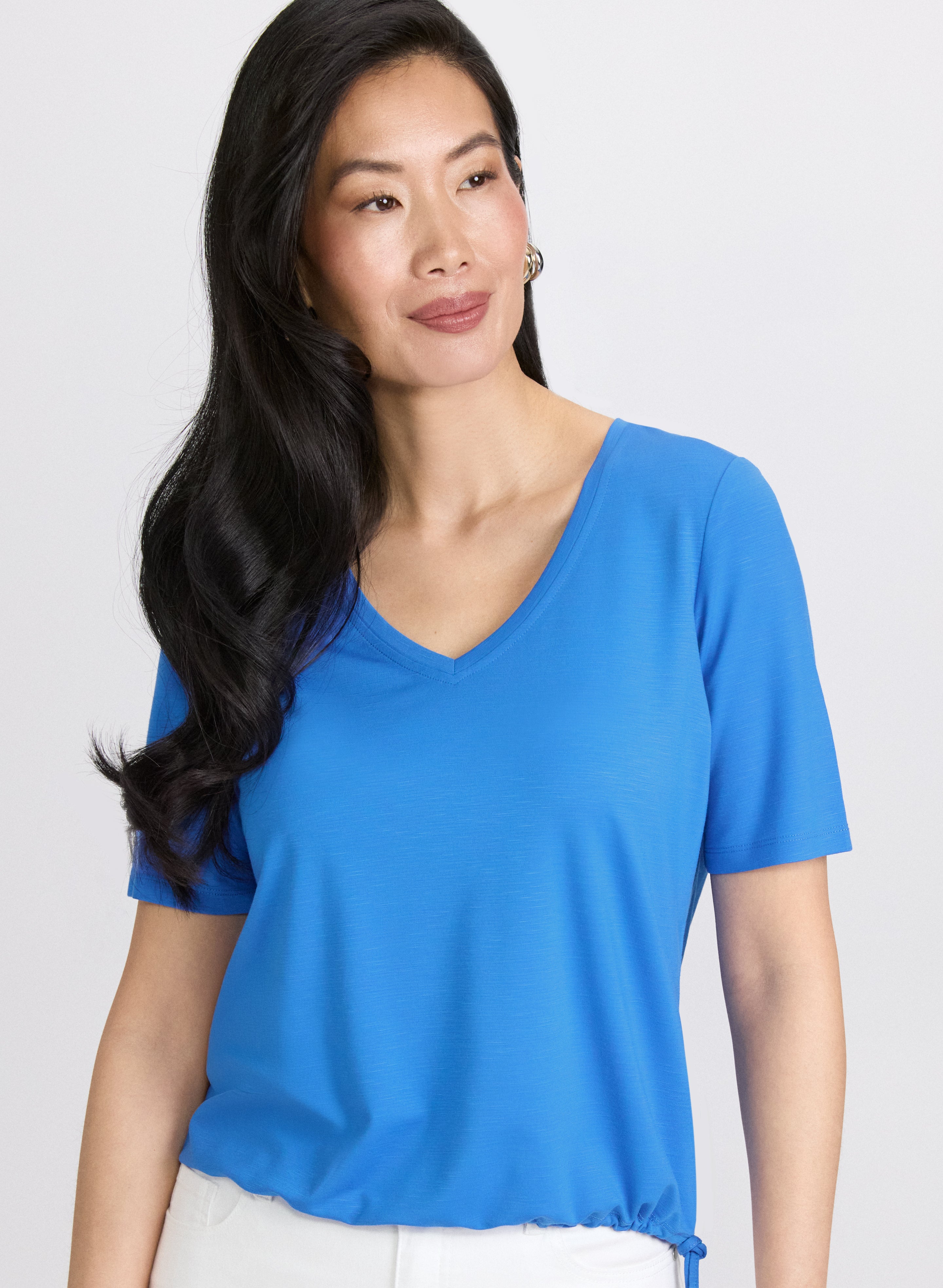 Drawstring Hem T-Shirt