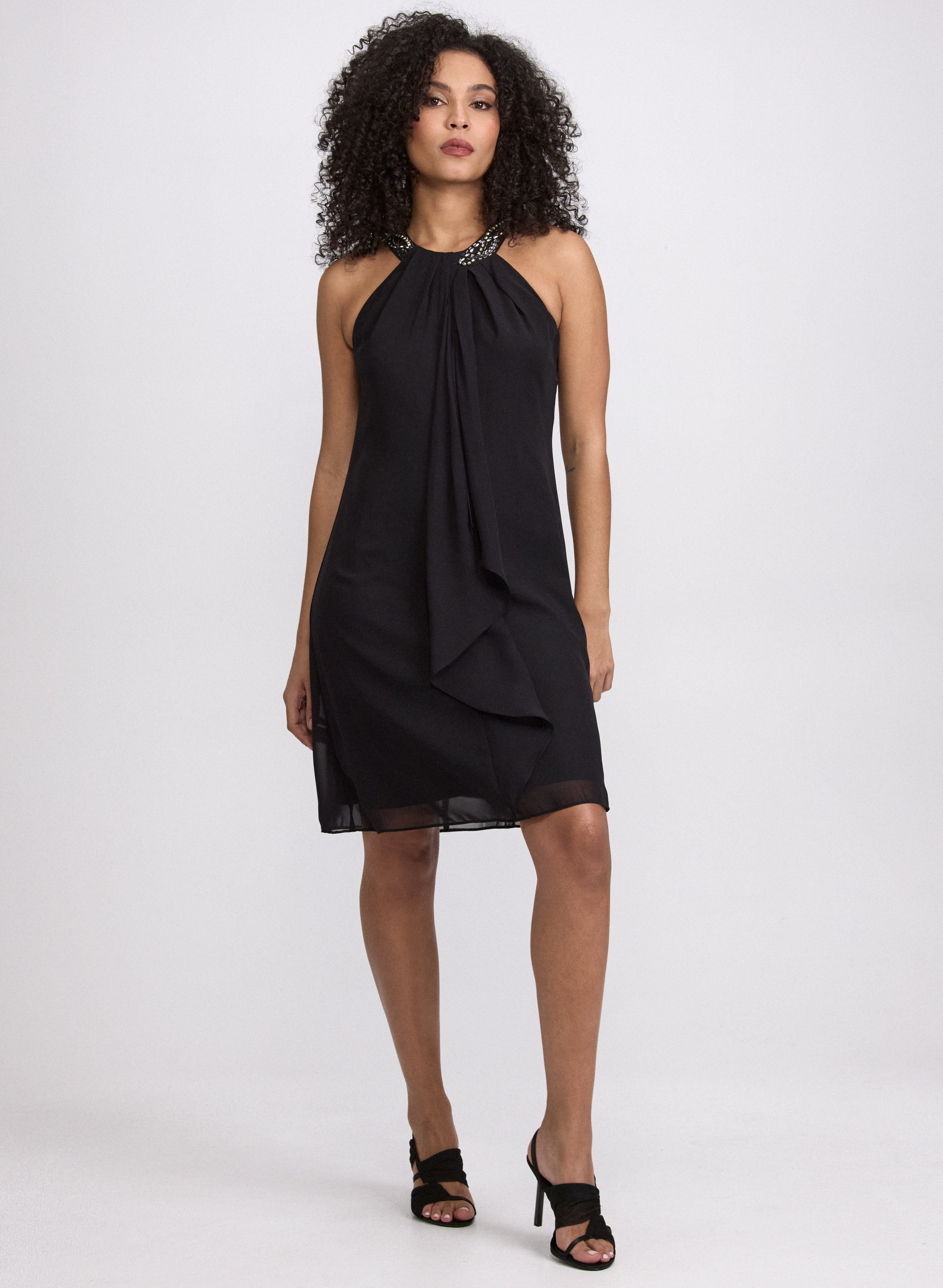 sachin and babi light blue dress Lurex Halter Dress - Black - Tights & Clothes In Sizes 1-34
