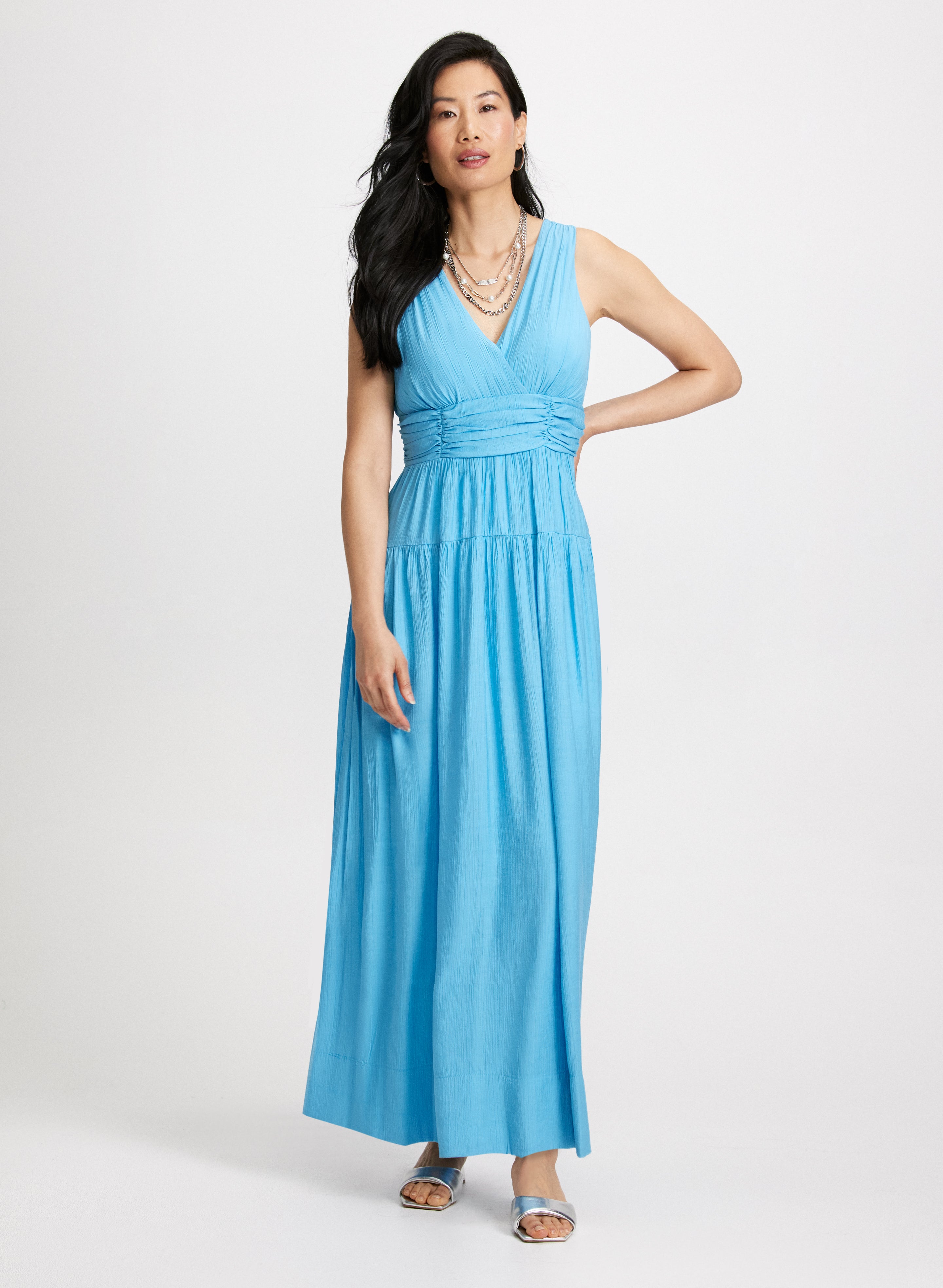 Sleeveless Fit & Flare Maxi Dress