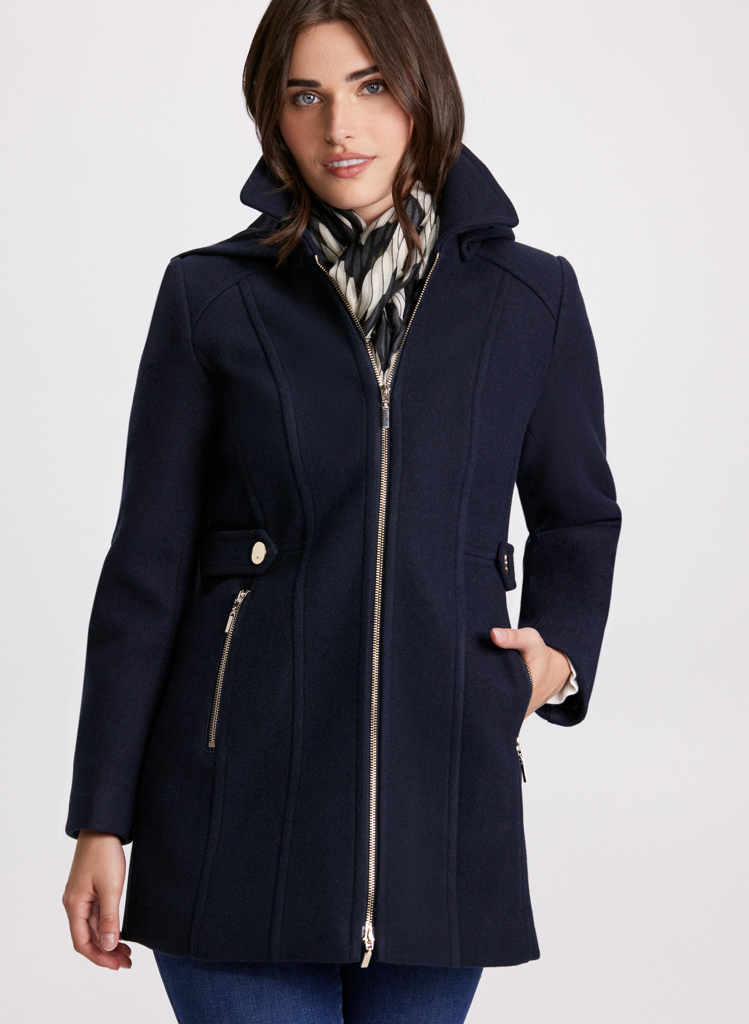 Fitted wool coat hotsell