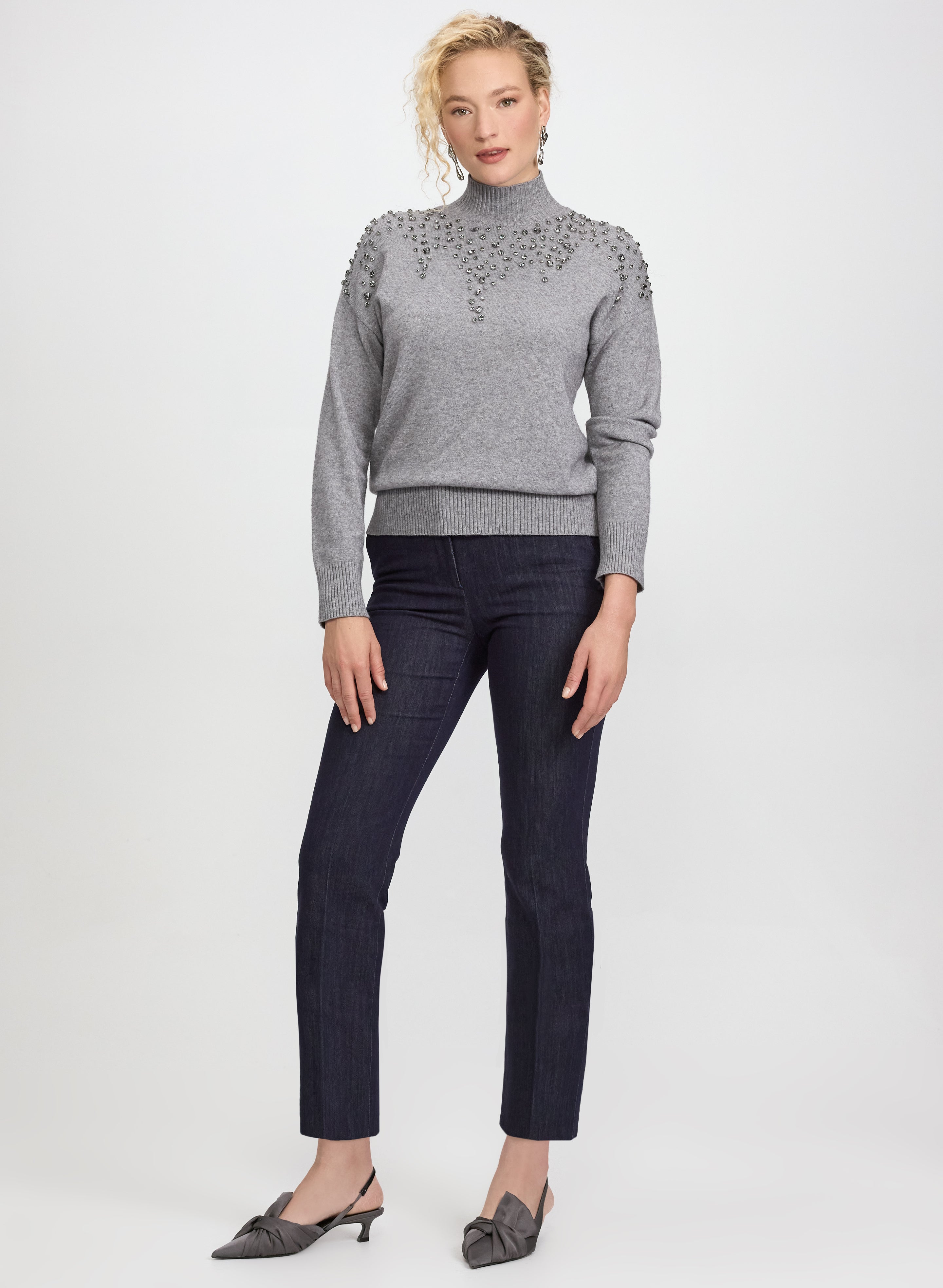 Crystal Embellished Sweater