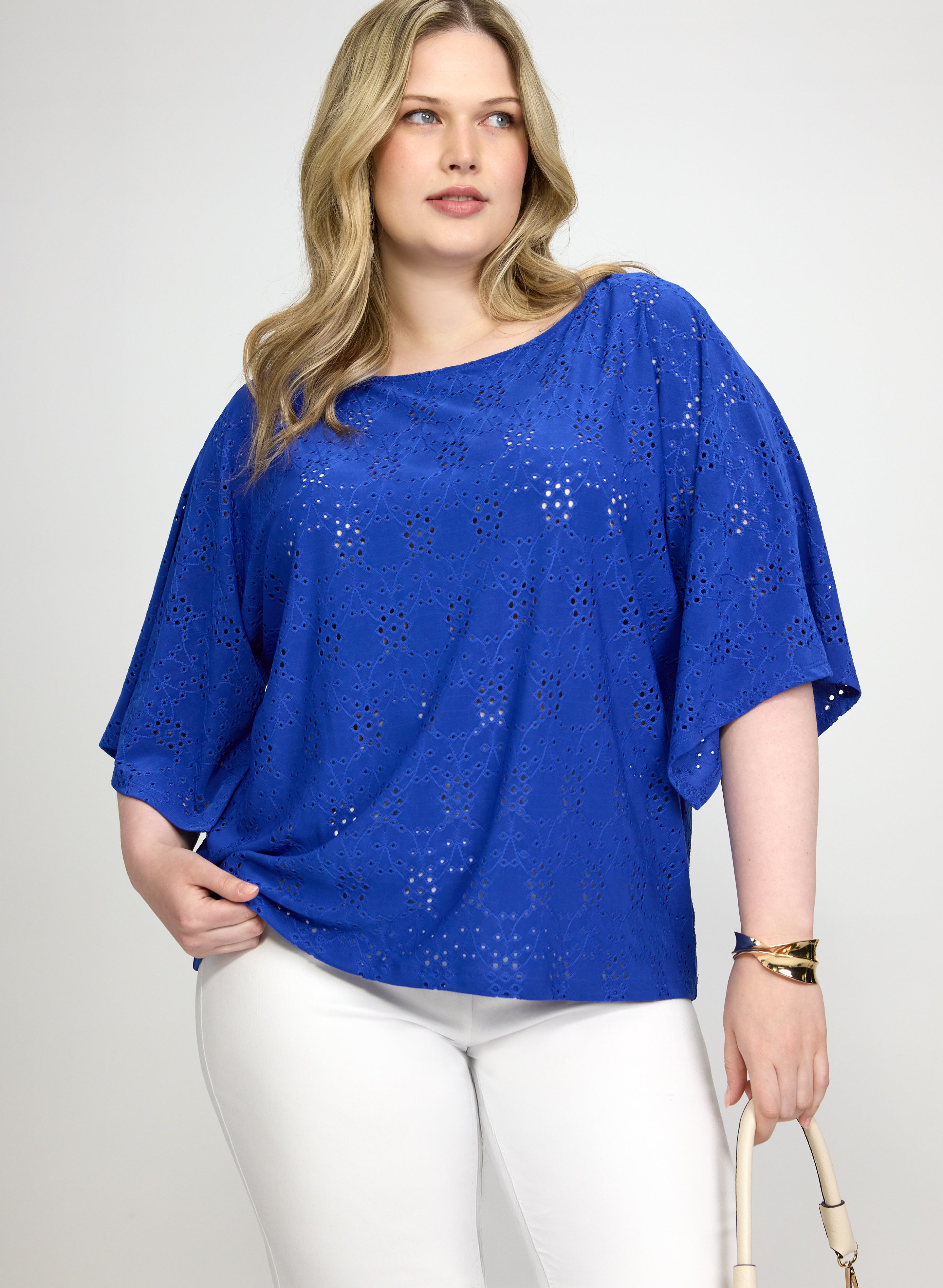 Eyelet Embroidered Top