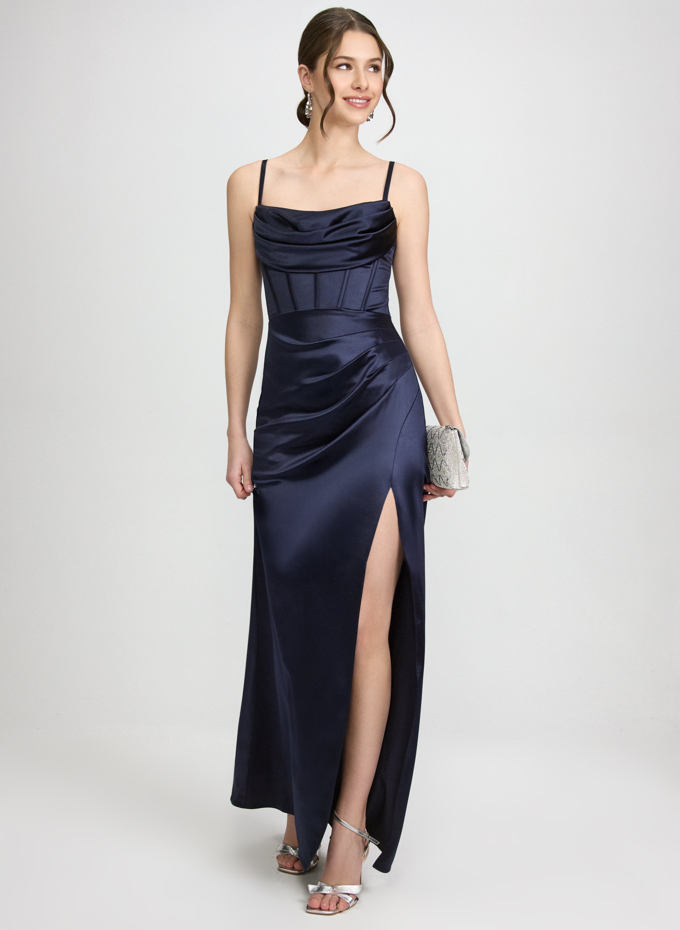 Cowl Neck Corset Dress Cowl Neck Corset Dress