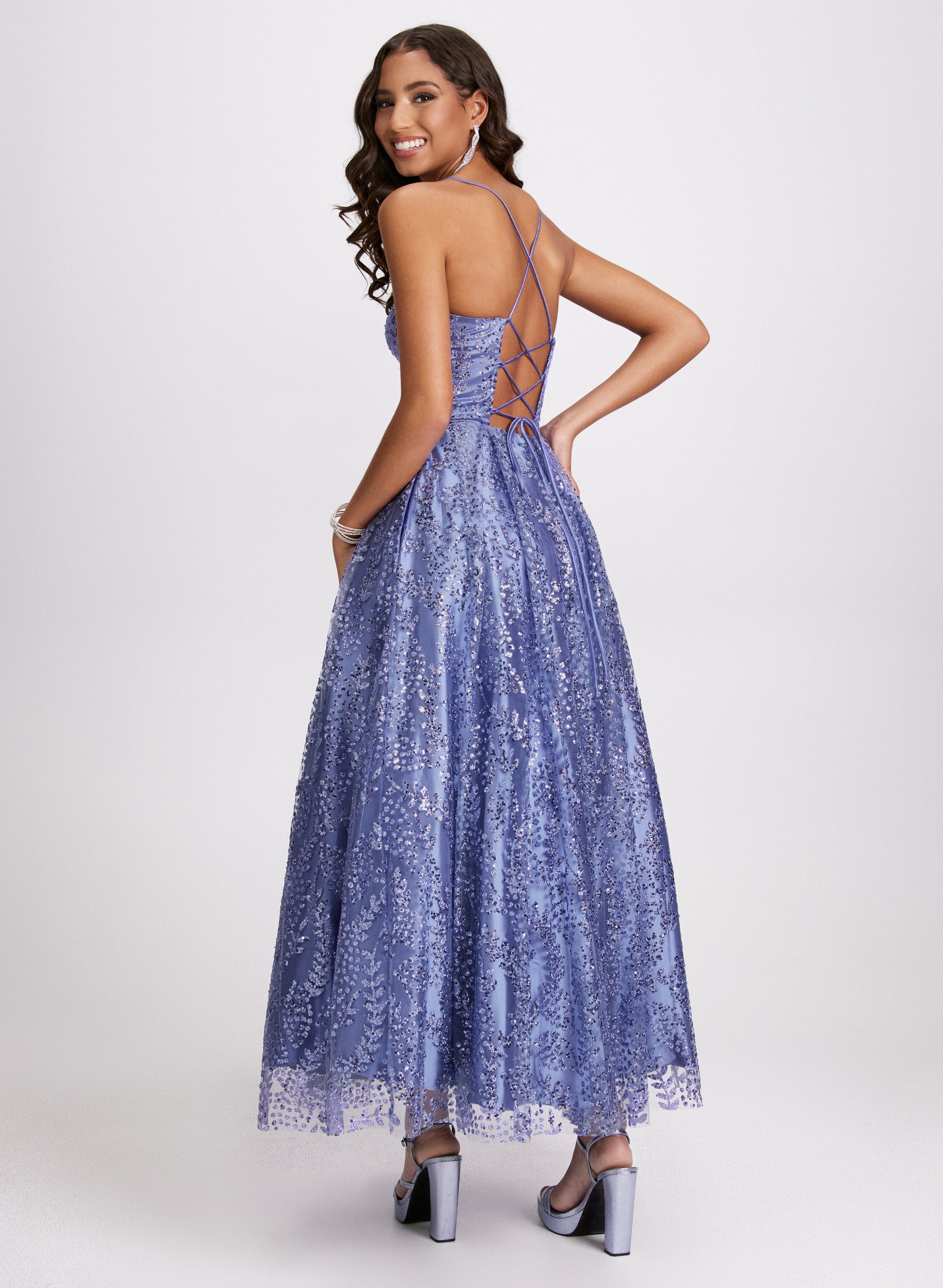 Corset-Style Sequin Detail Dress Corset-Style Sequin Detail Dress