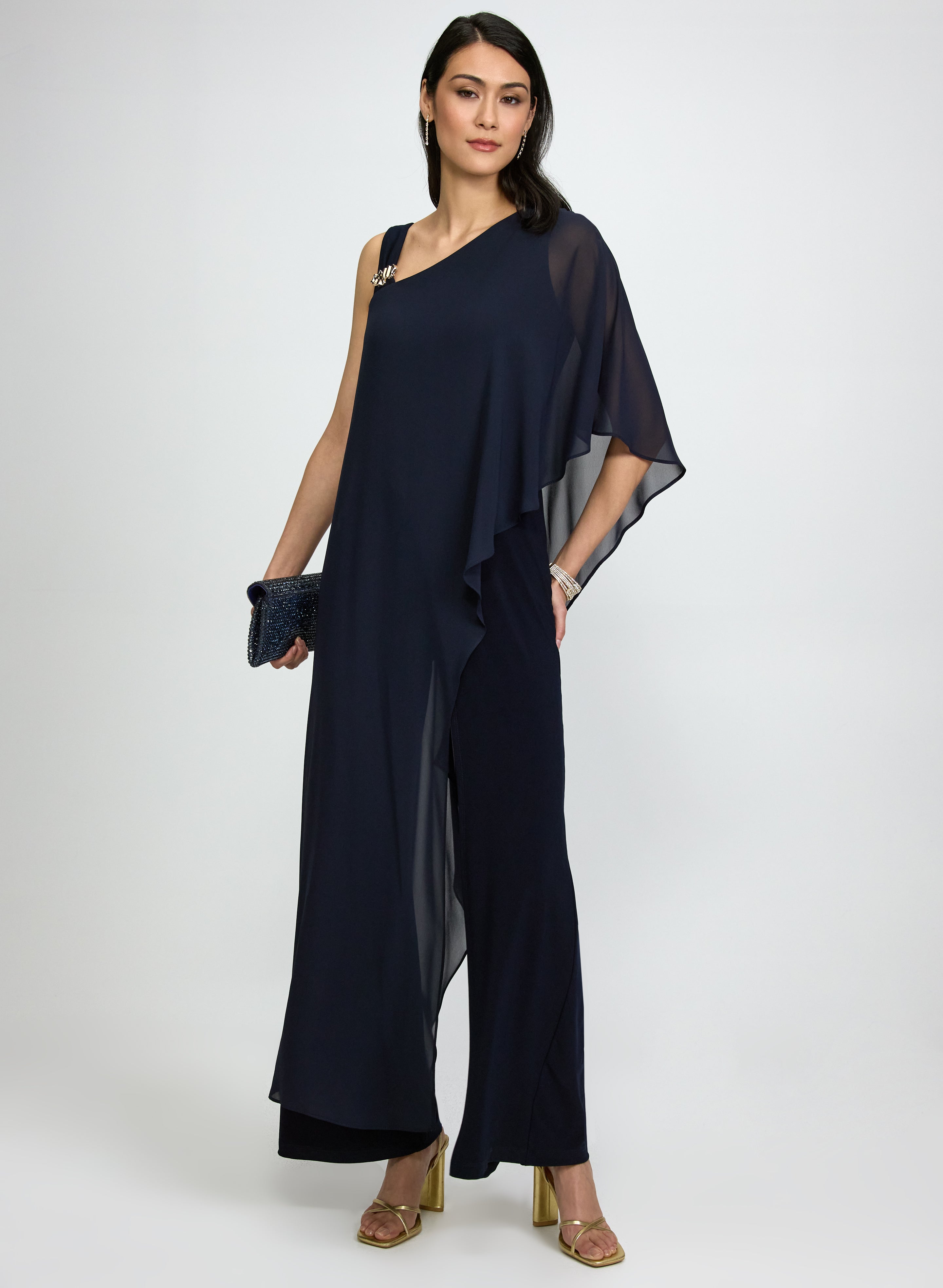 Asymmetric Overlay Jumpsuit