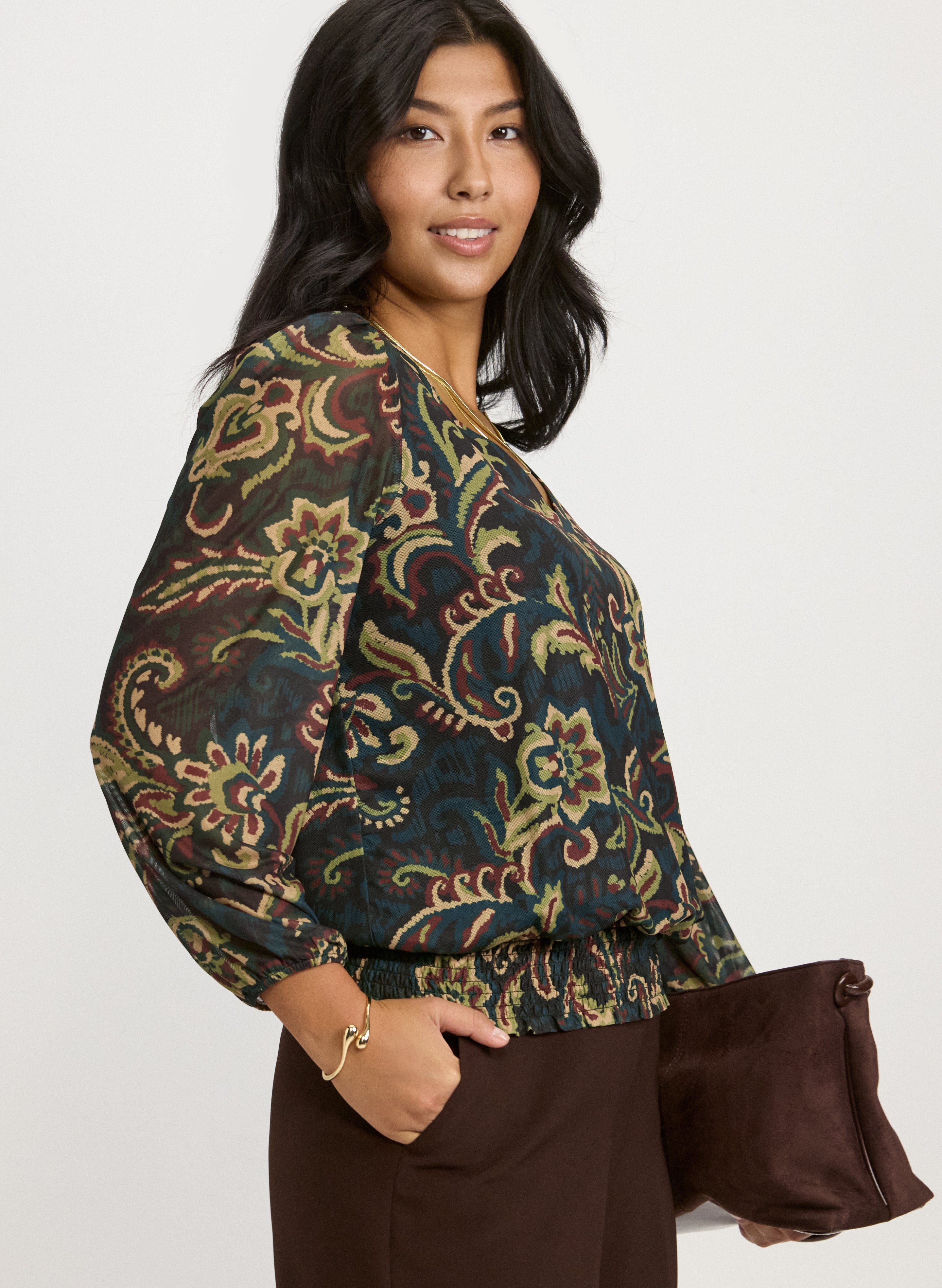 Paisley Print Top