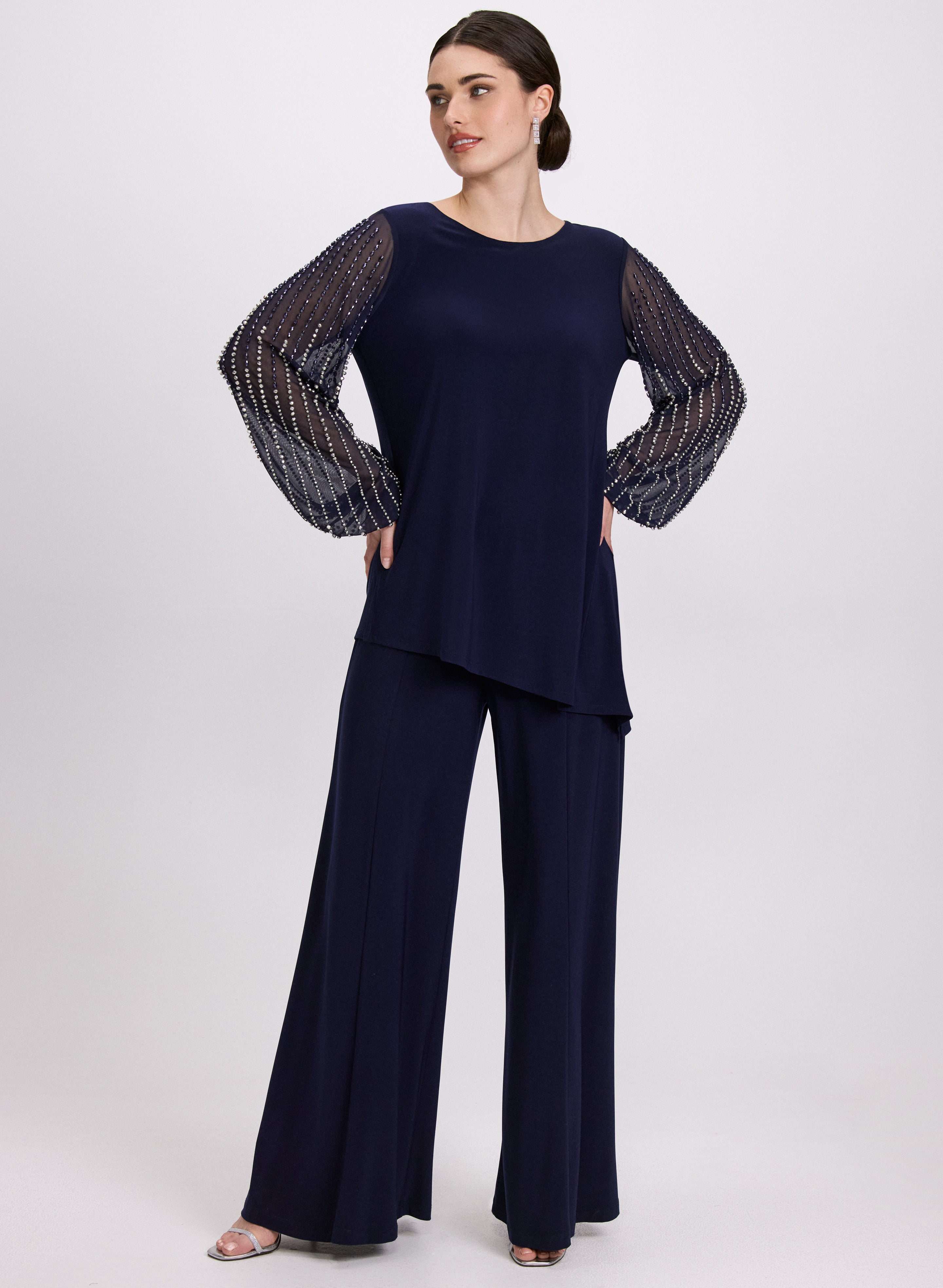 【THE MOZZ】[Premium] Illa Blouse & Wide Pants Setup sezane isalia blouse spice 36 with Loulou trousers olive 36