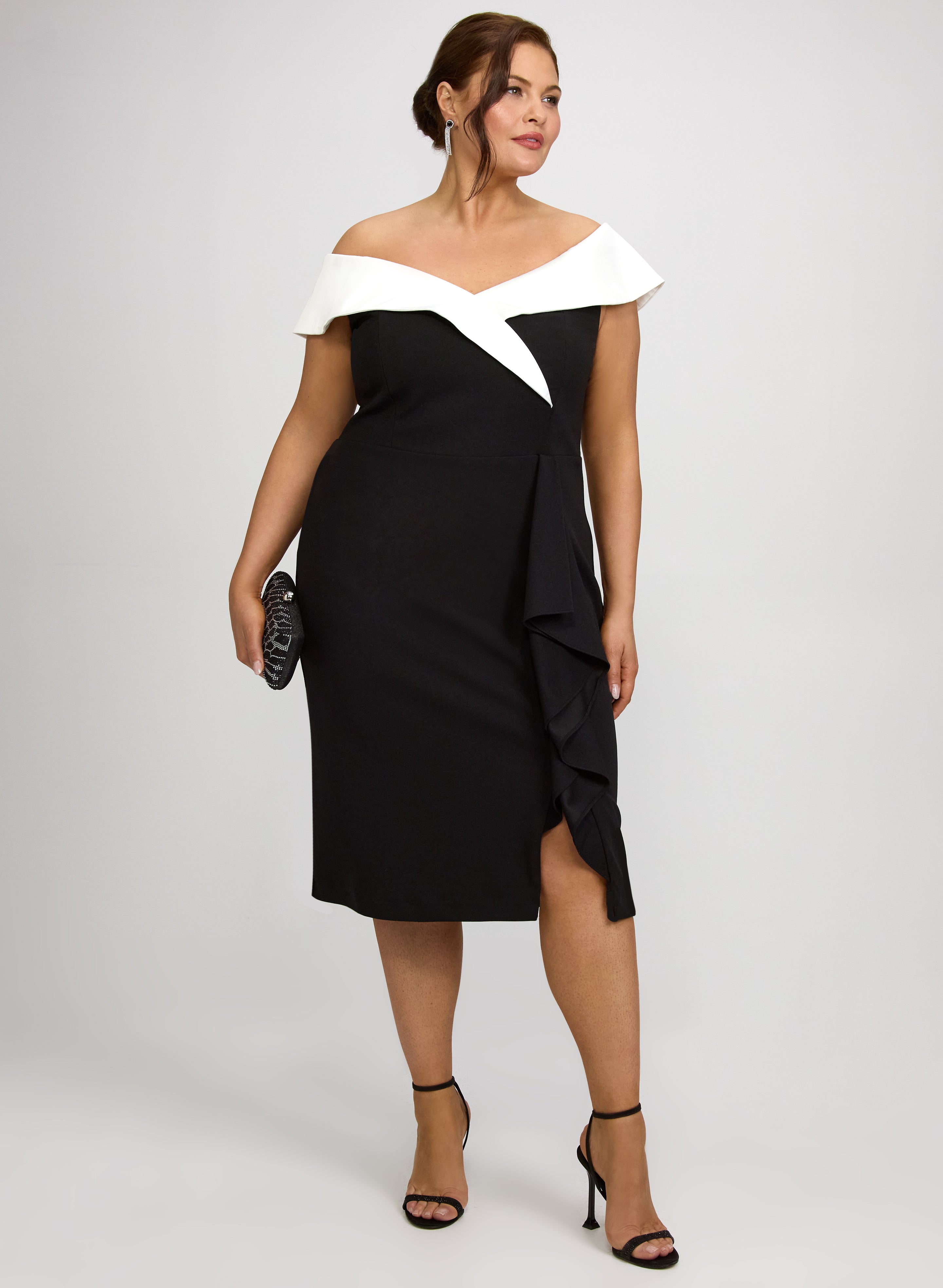 Off-The-Shoulder Fitted Dress