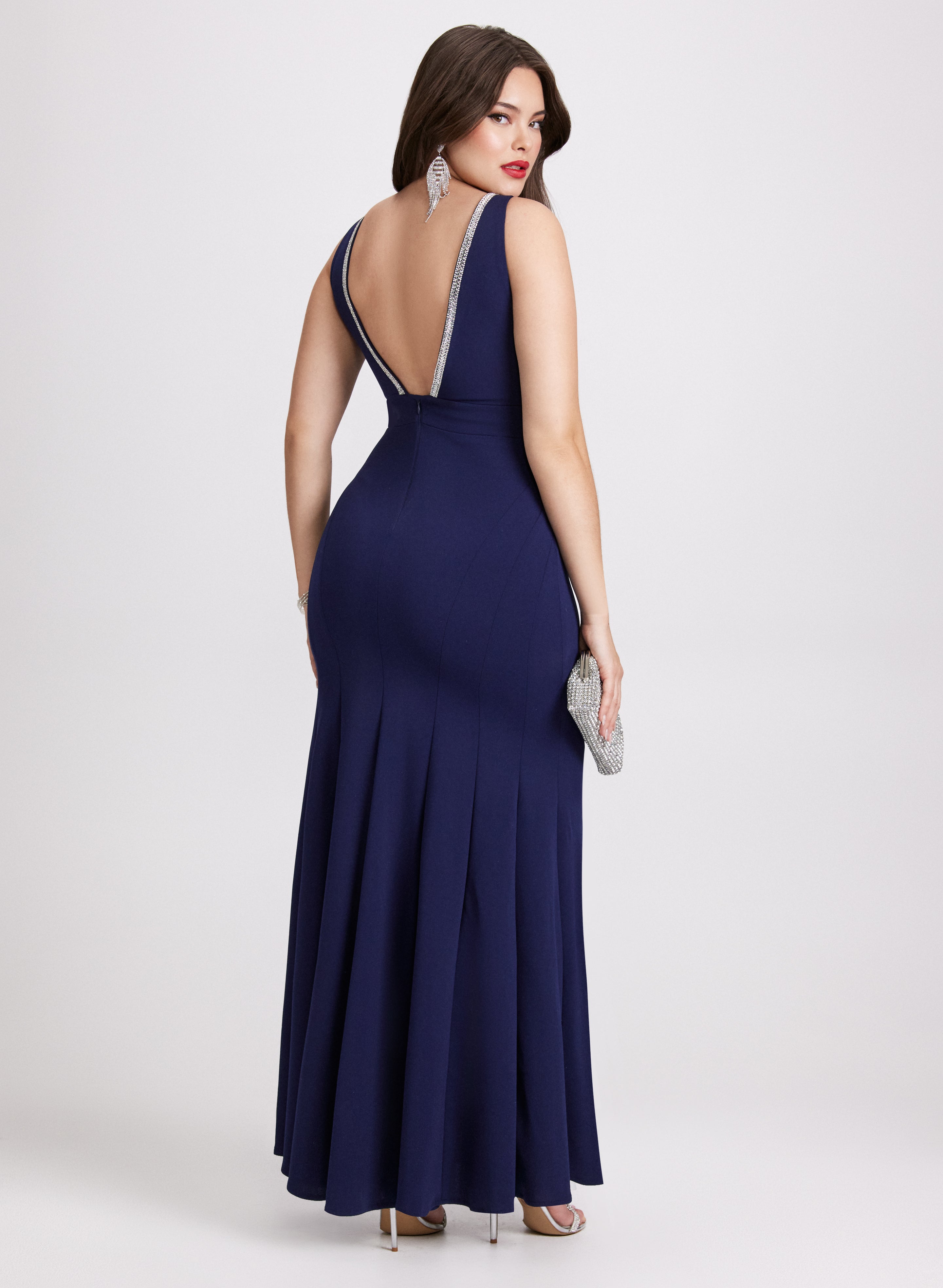 beverly rhinestone embellished maxi dress in black main image 1
