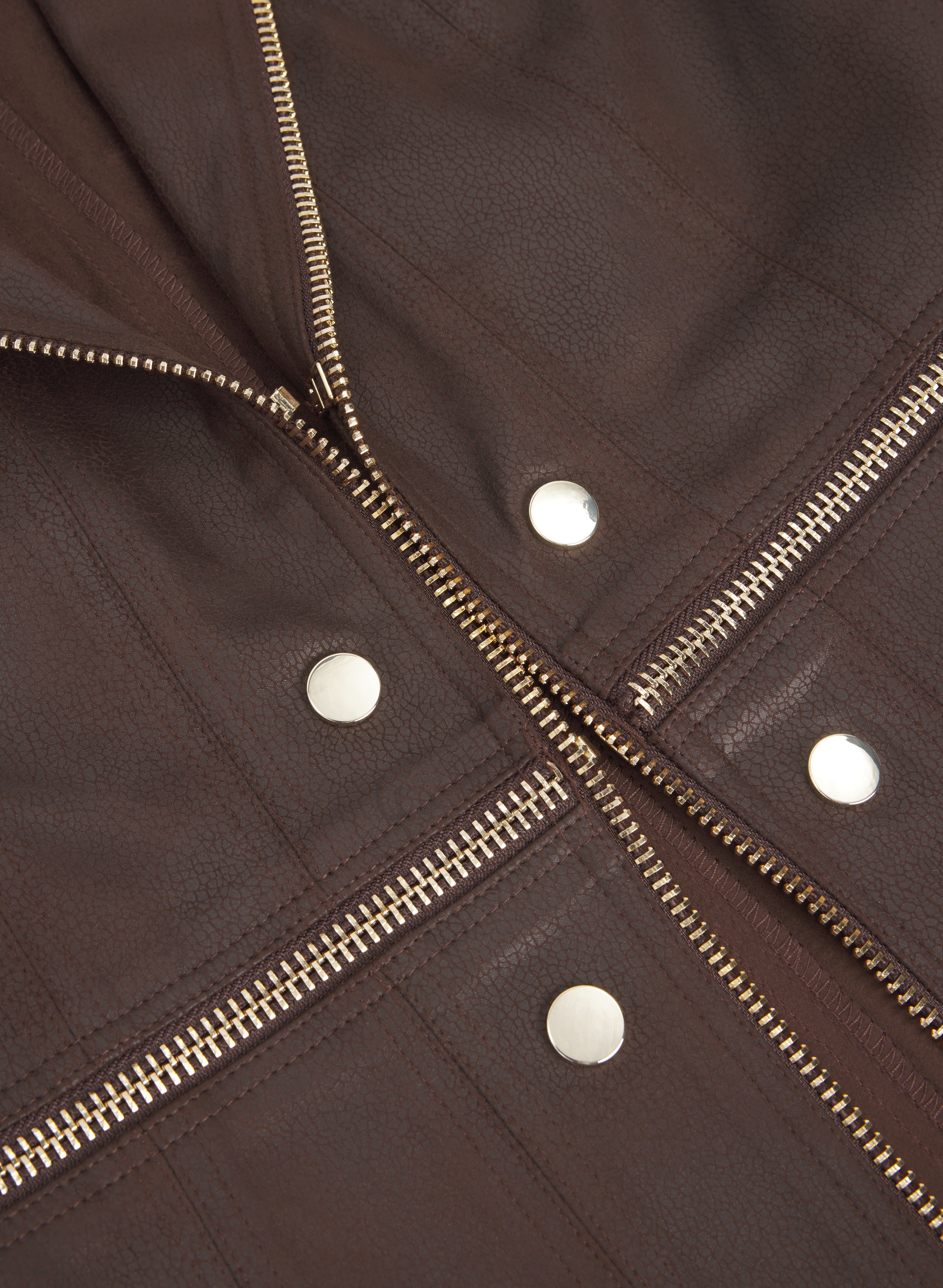 Vex - Long Faux-Suede Jacket
