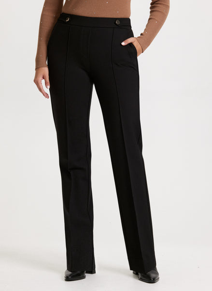 パンツ wide straight slacks used Retro Solid Color All-Match Straight Wide-Leg Pants Women's