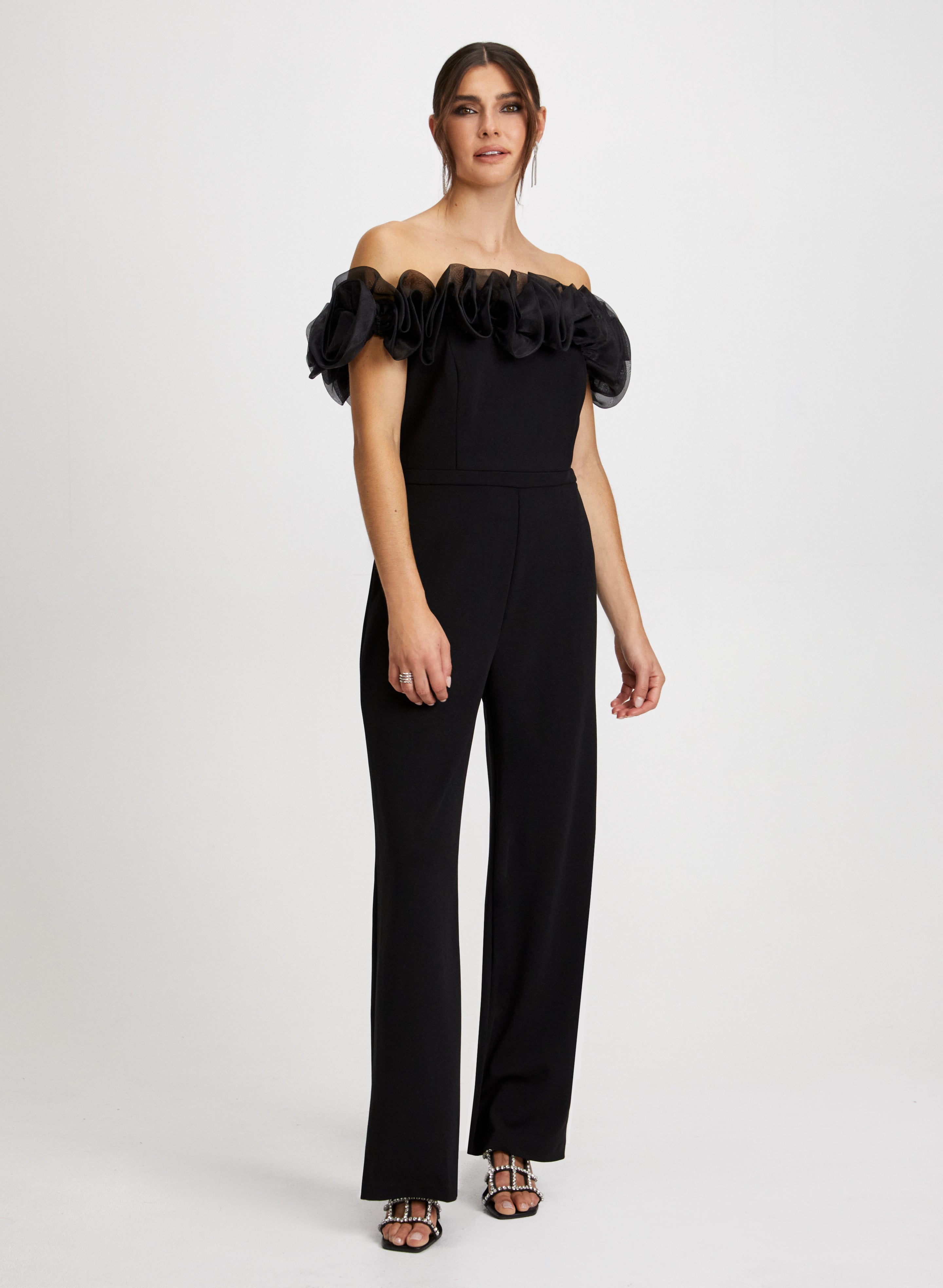 Organza Ruffle Detail Jumpsuit