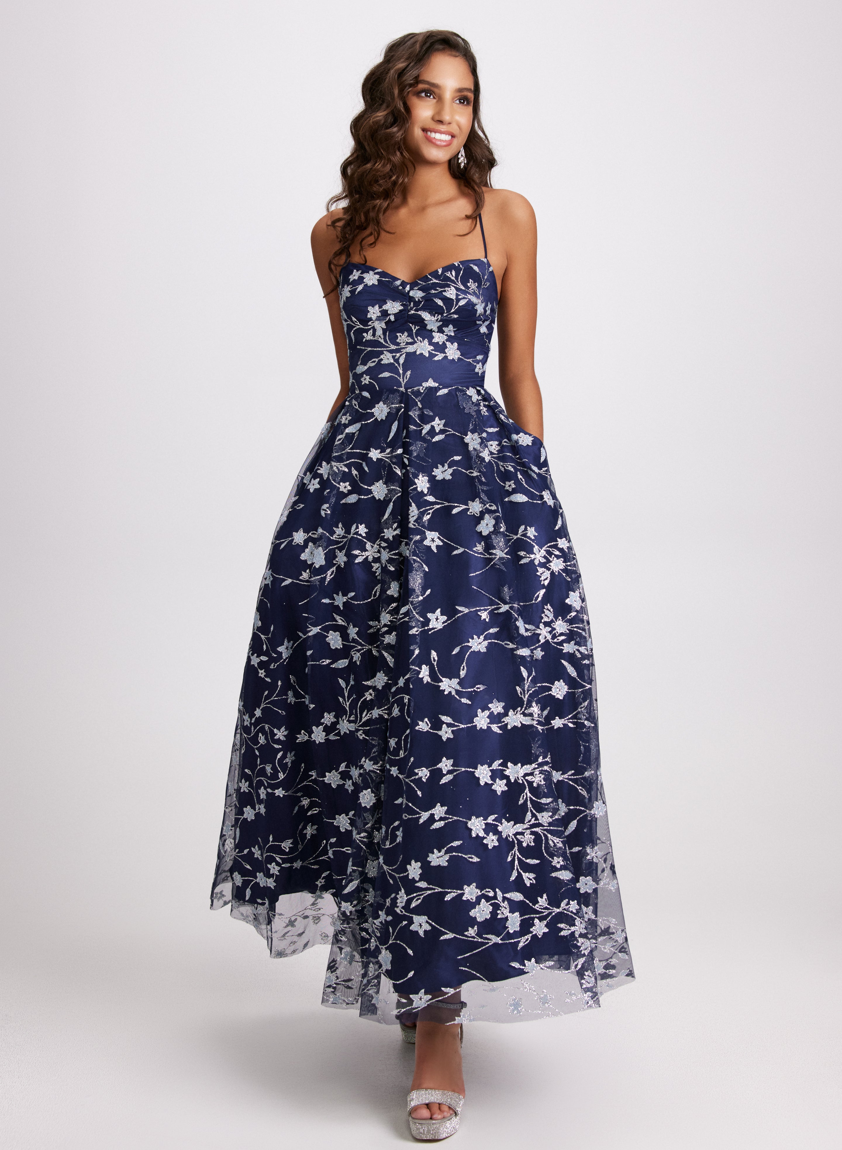 Glittery Floral Tulle Dress Glittery Floral Tulle Dress