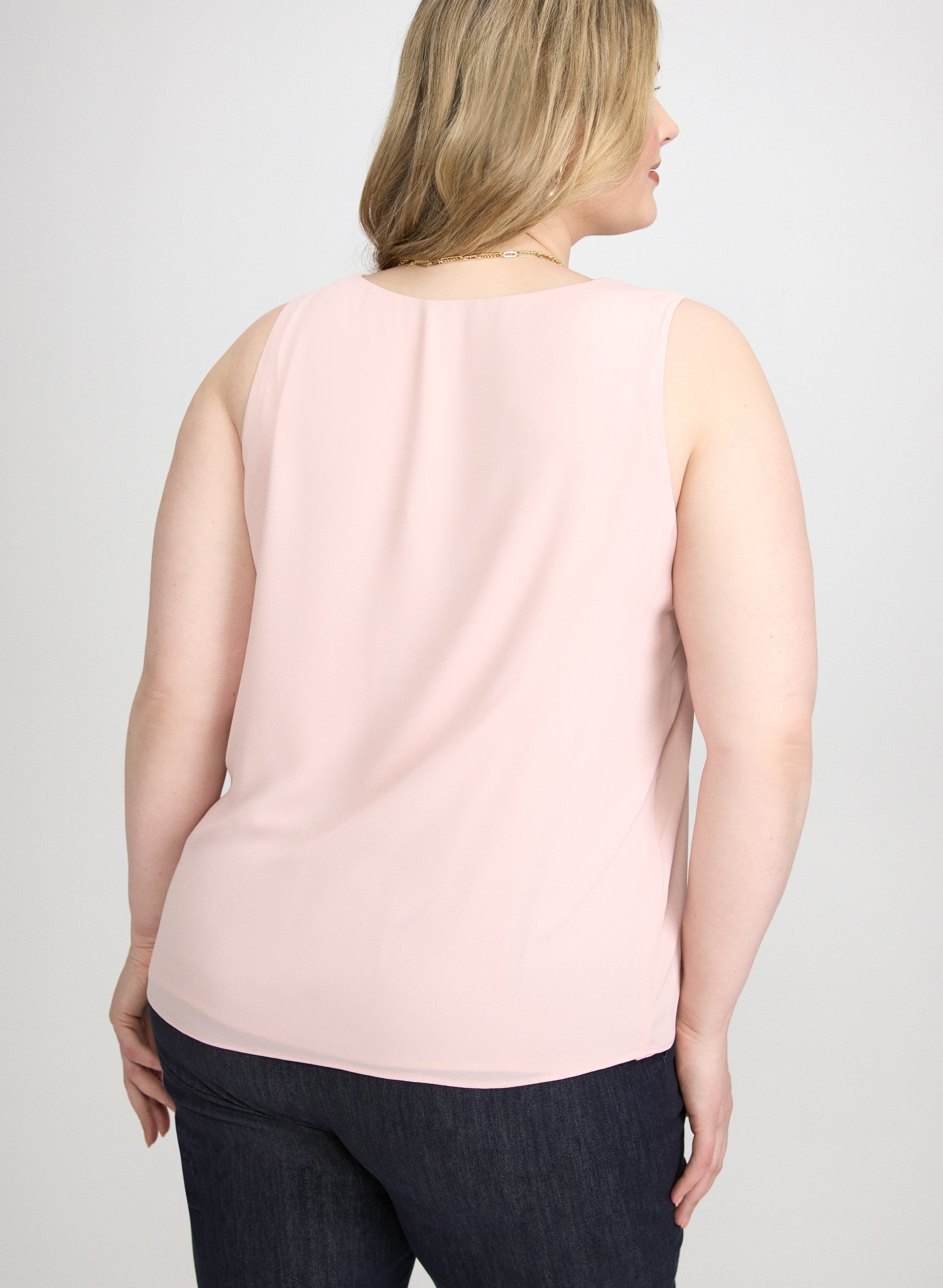 Sleeveless V-Neck Blouse