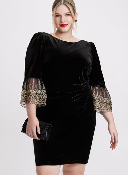 My shawty MARQUE bell sleeve dress ブラック My shawty MARQUE bell sleeve dress ブラック
