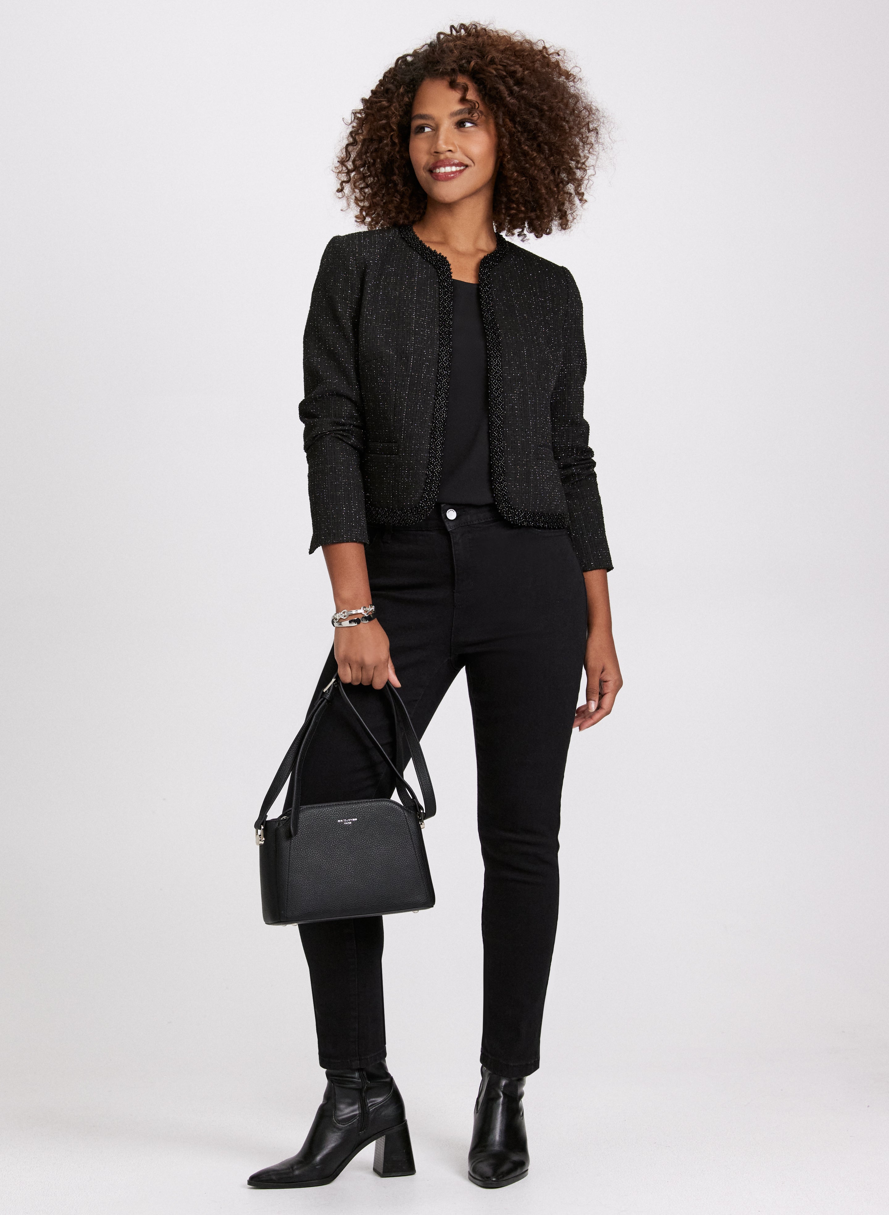 her lip to  Boucle Jacket S ブラック her lip to Boucle Jacket S ブラック 39348bb6fdd9bf4b0b93e8e7ddf157