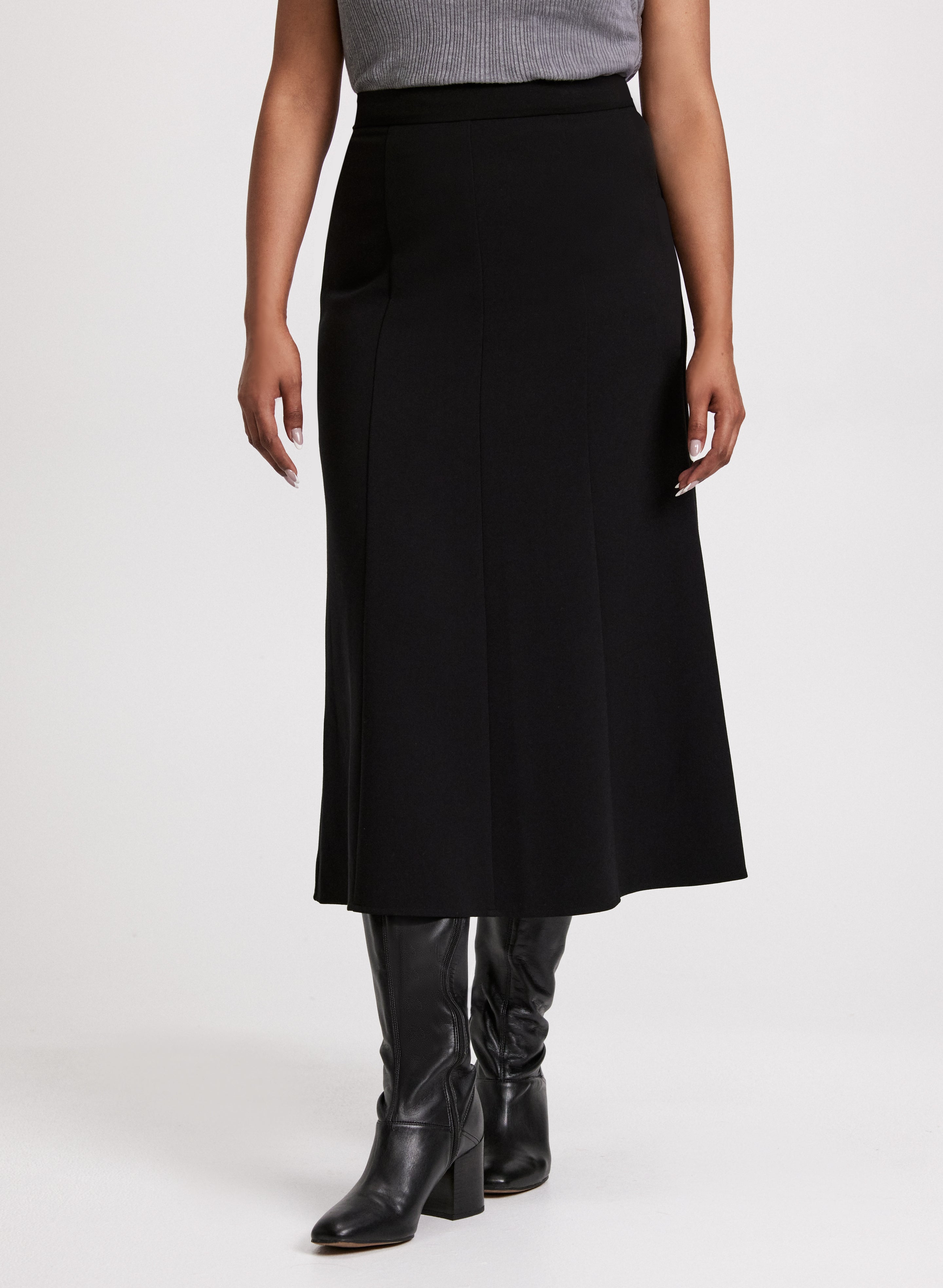 Black midi skirt long hotsell