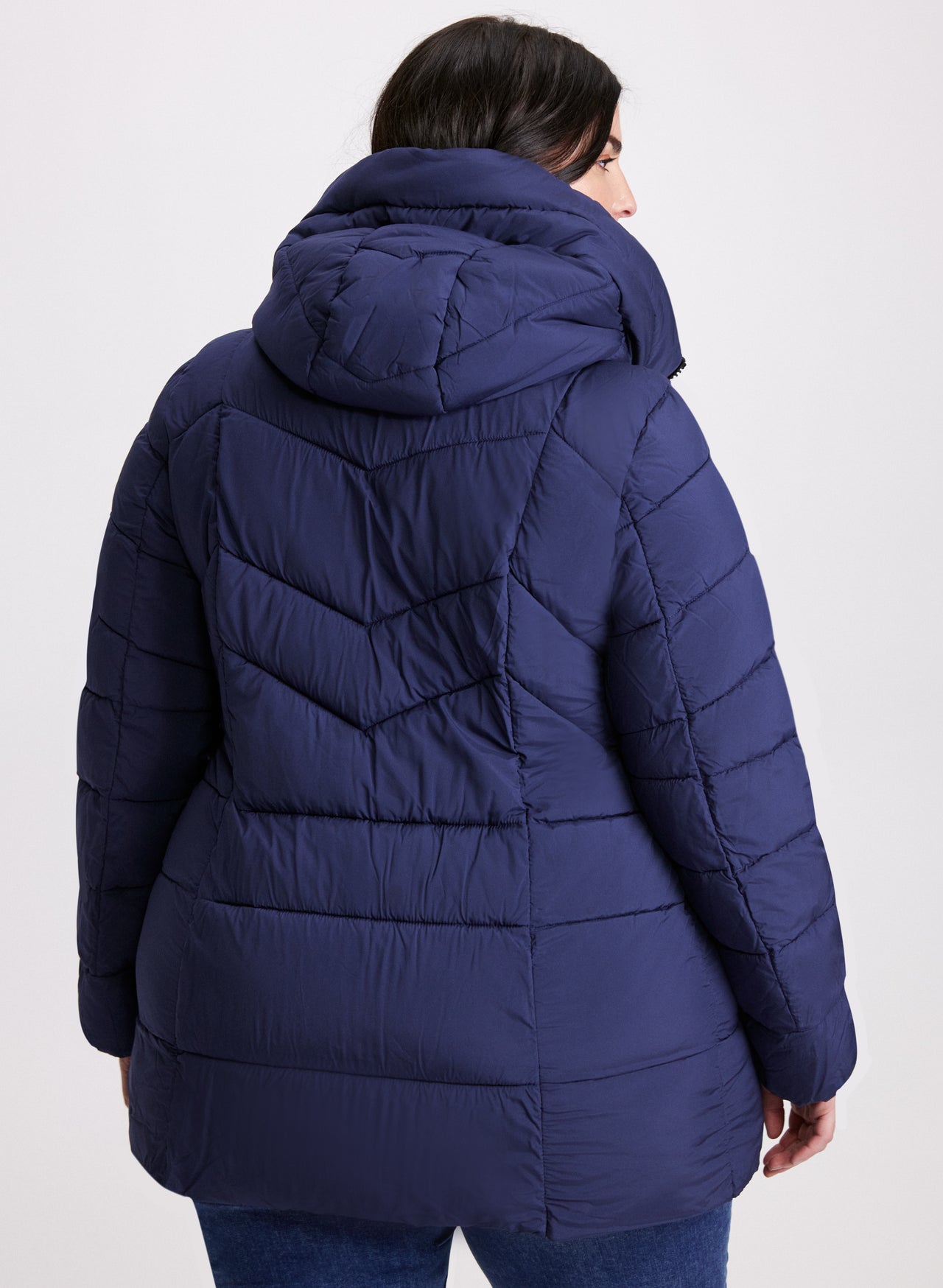 Puffer coat with detachable sleeves in recycled polyester main image 0