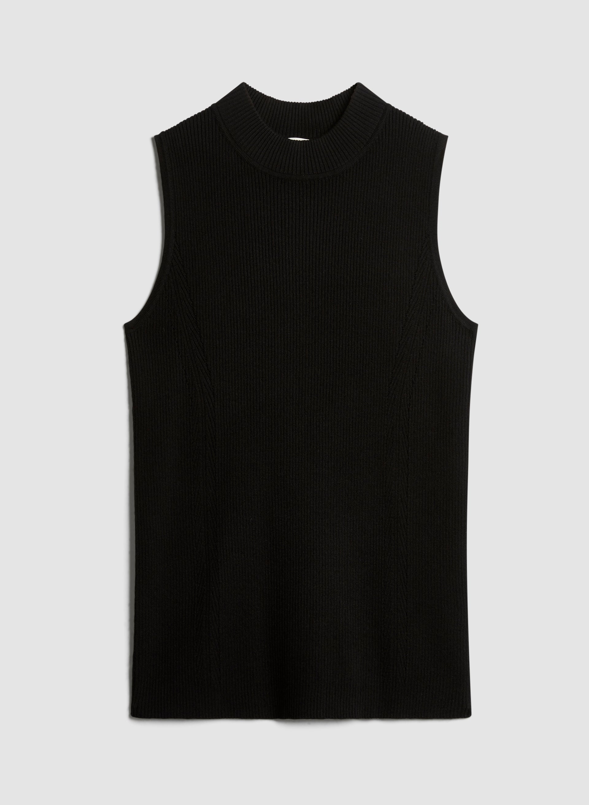 Sleeveless Mock Neck Sweater