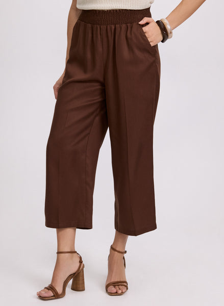 パンツ Alice check culottes Smocked Waist Culottes