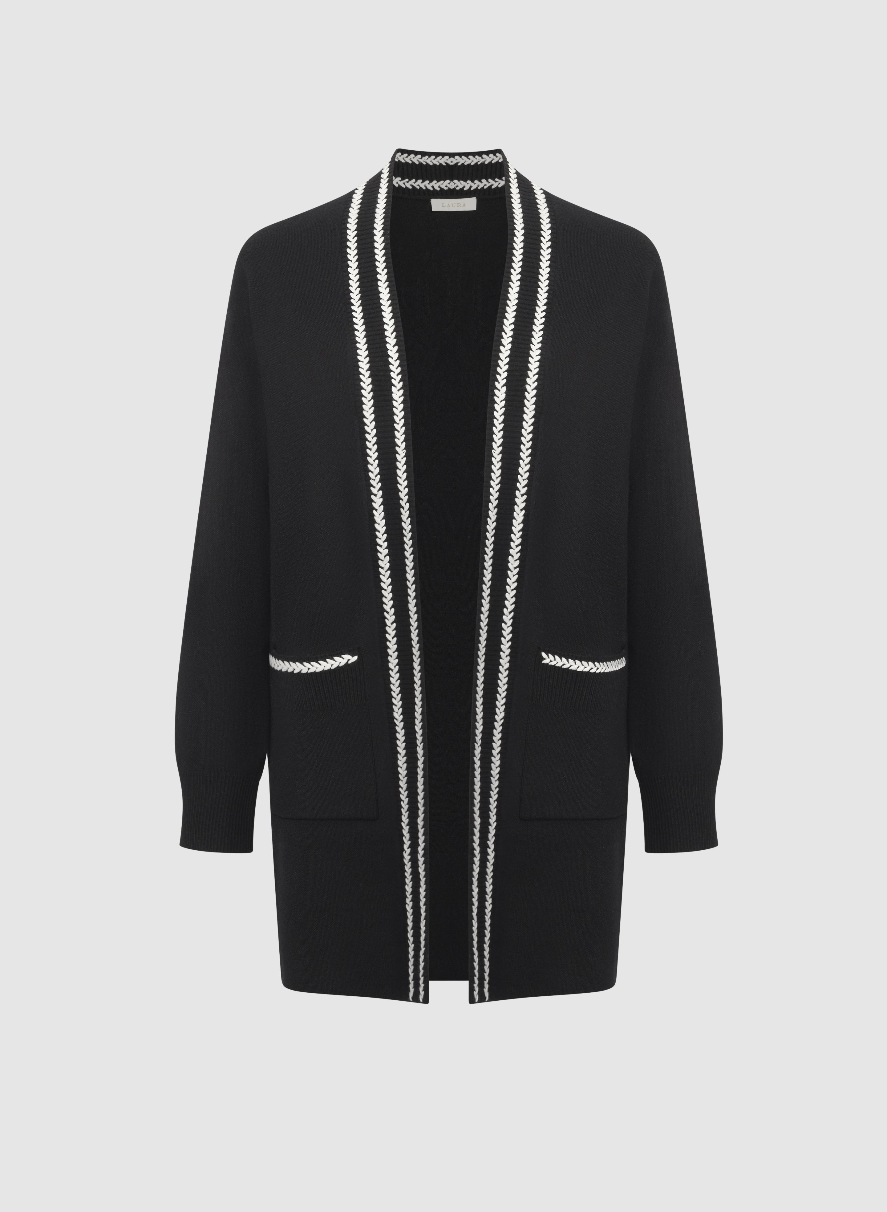 Contrast Stitch Cardigan