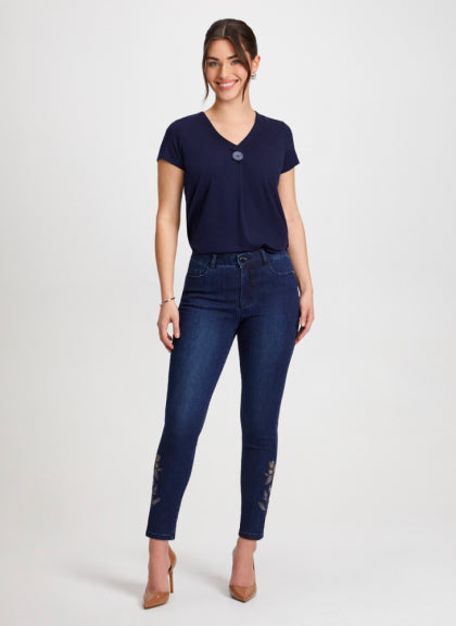 Tin Haul Womens Blue Cotton Blend 460 Ella Double Loop Jeans – The