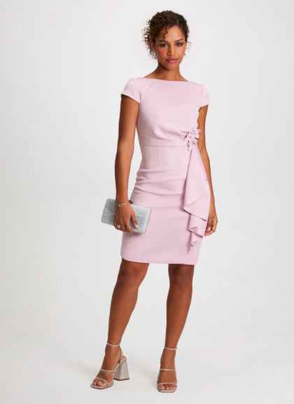 Buy A-Line Streatchable and Sleeveless Short Dress (Small, BABYPINK) at