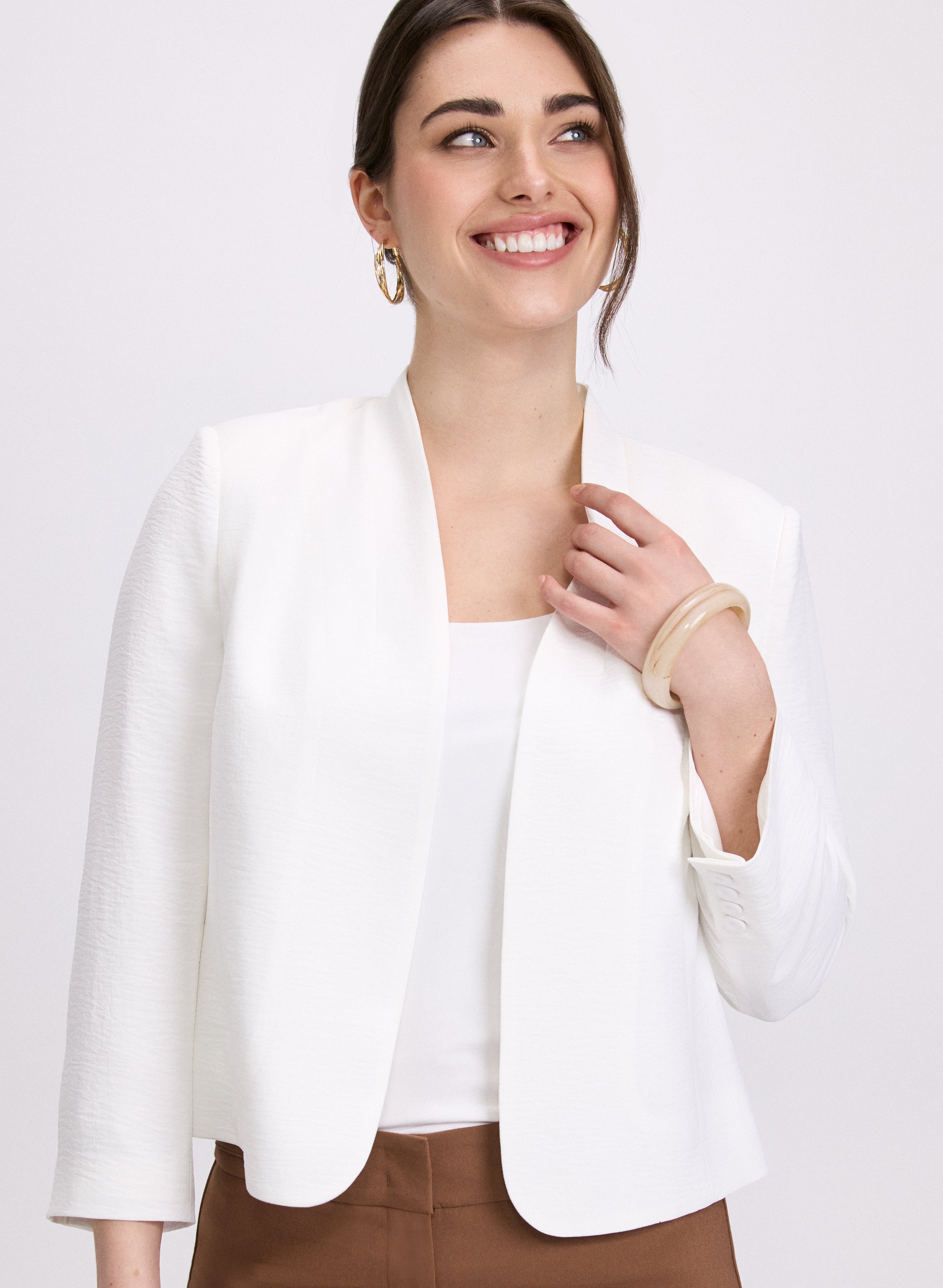 Short Collarless Jacket