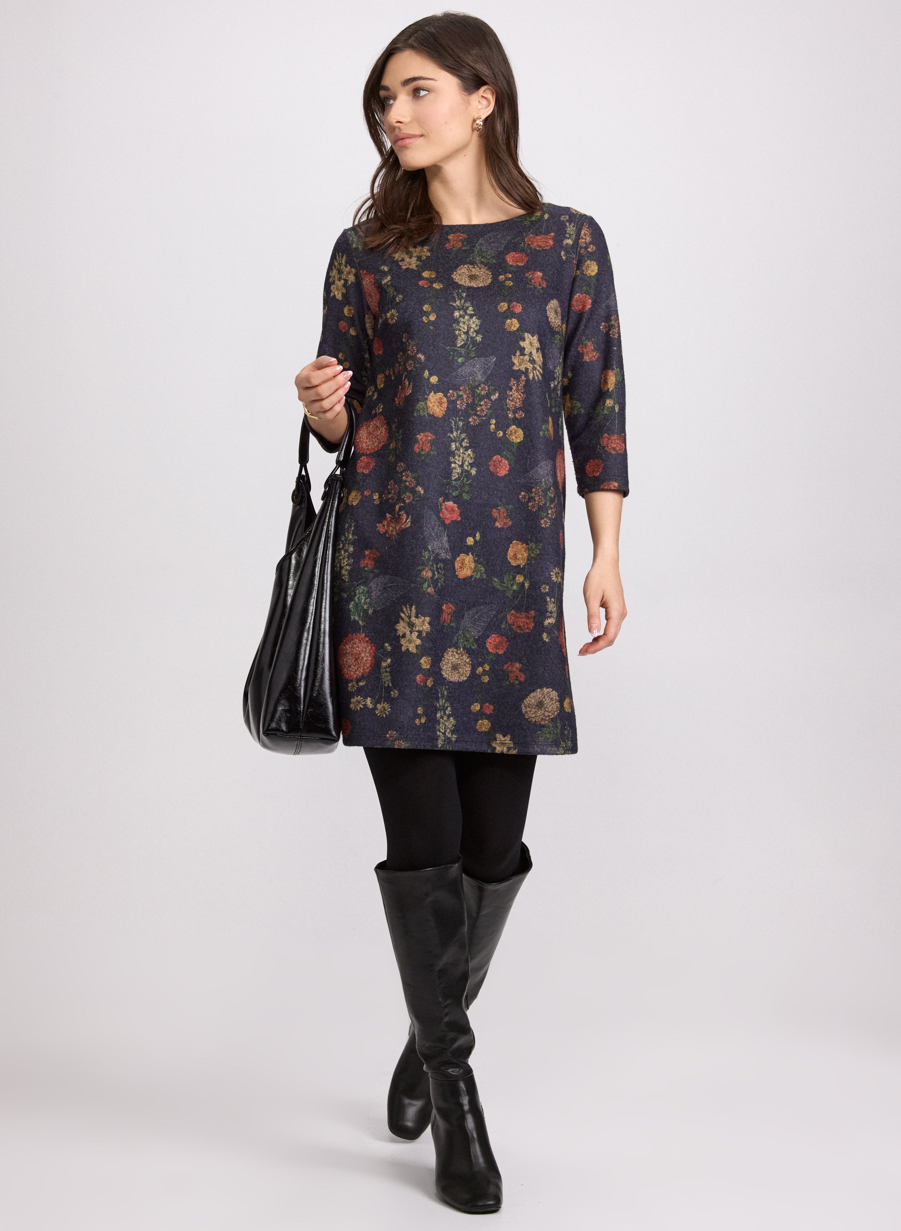Floral Sweater Dress Floral Sweater Dress