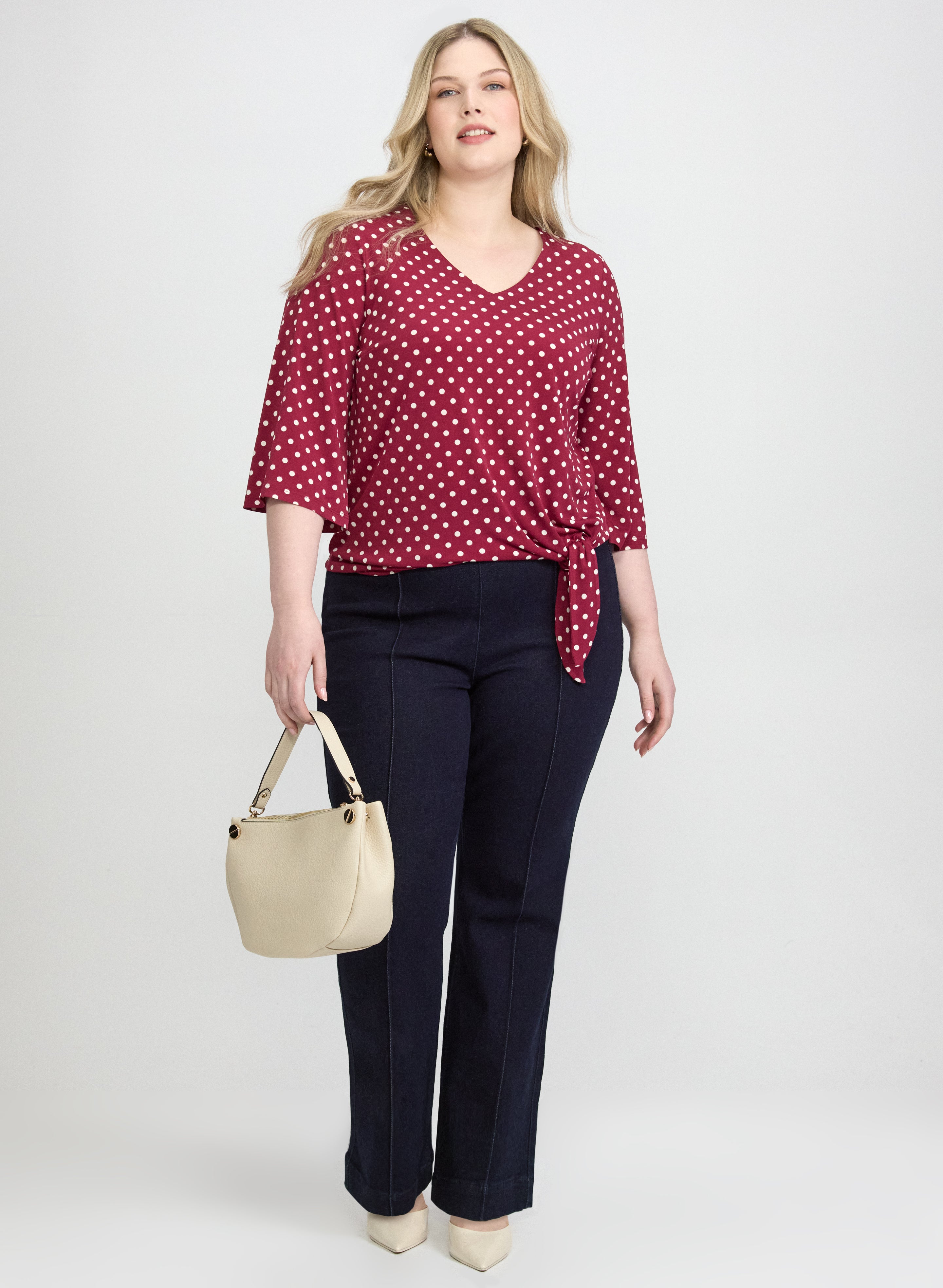 Knotted Polka Dot Top