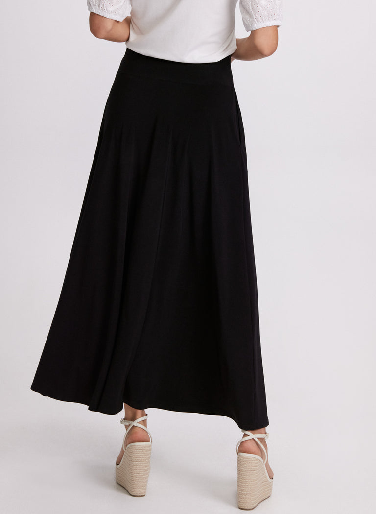 Pull On Laced A-Line Maxi Skirts