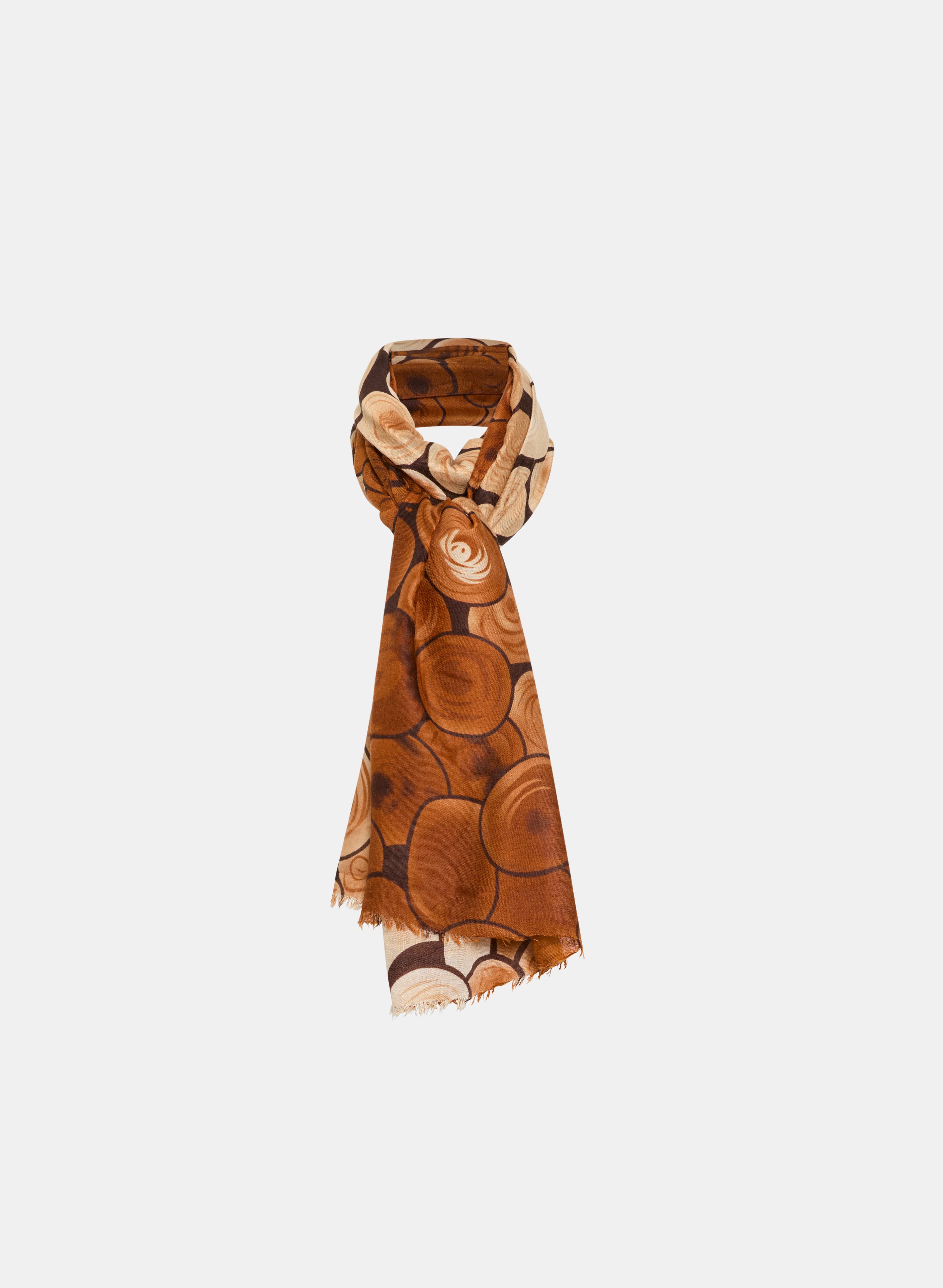 Circular Print Oblong Scarf