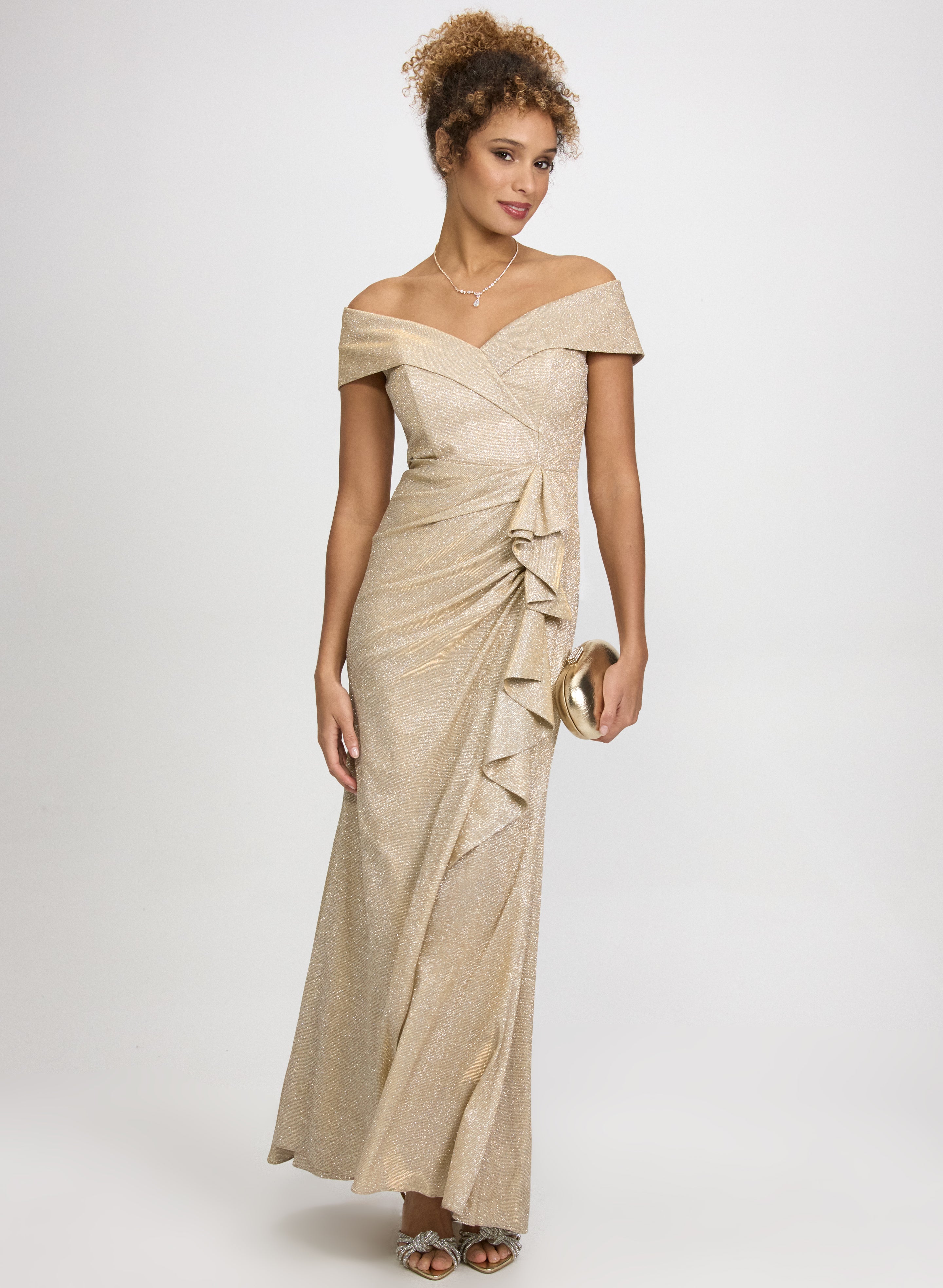 Glitter Off-The-Shoulder Dress Glitter Off-The-Shoulder Dress