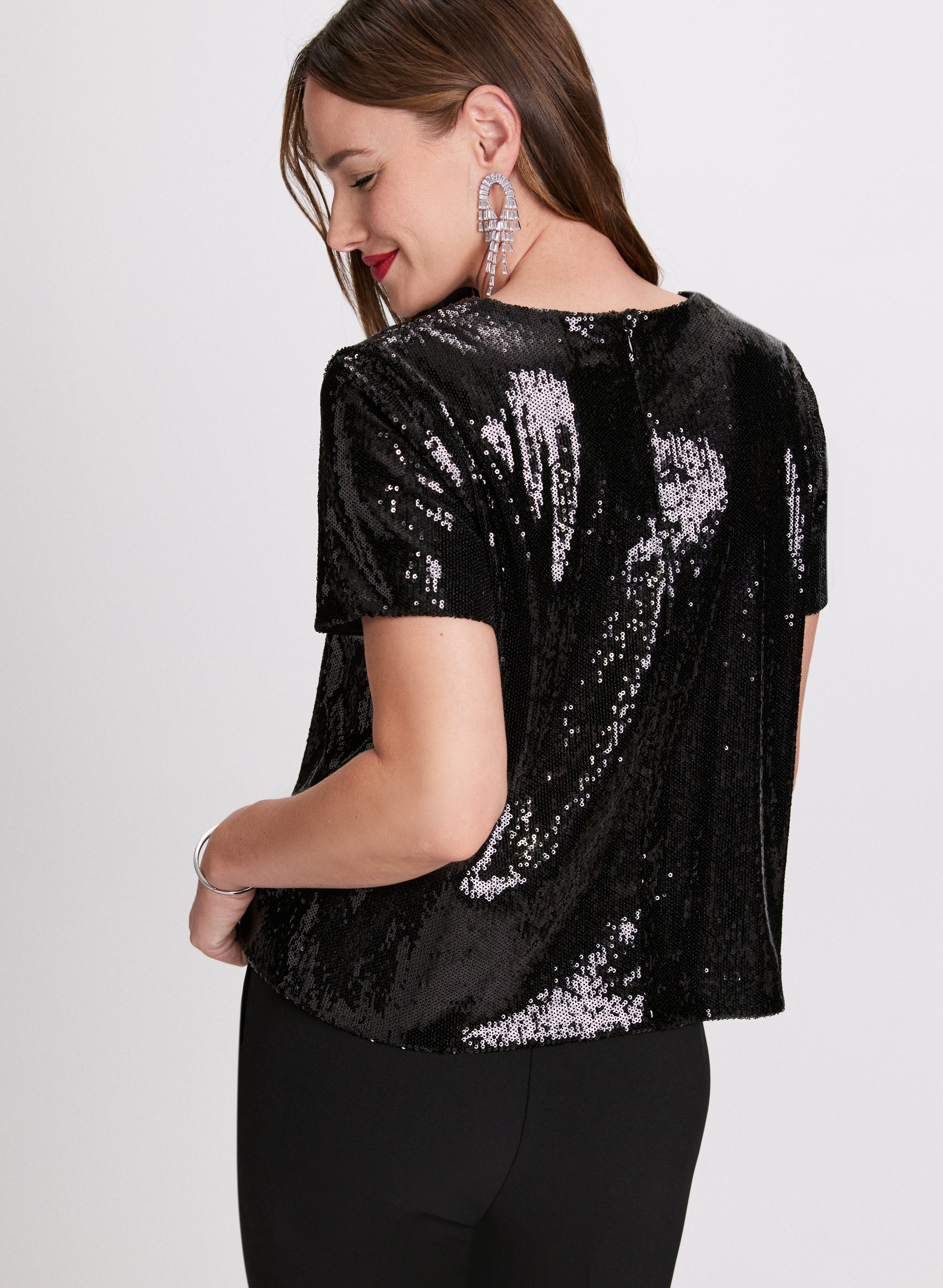 Sage embellished knit top main image 1