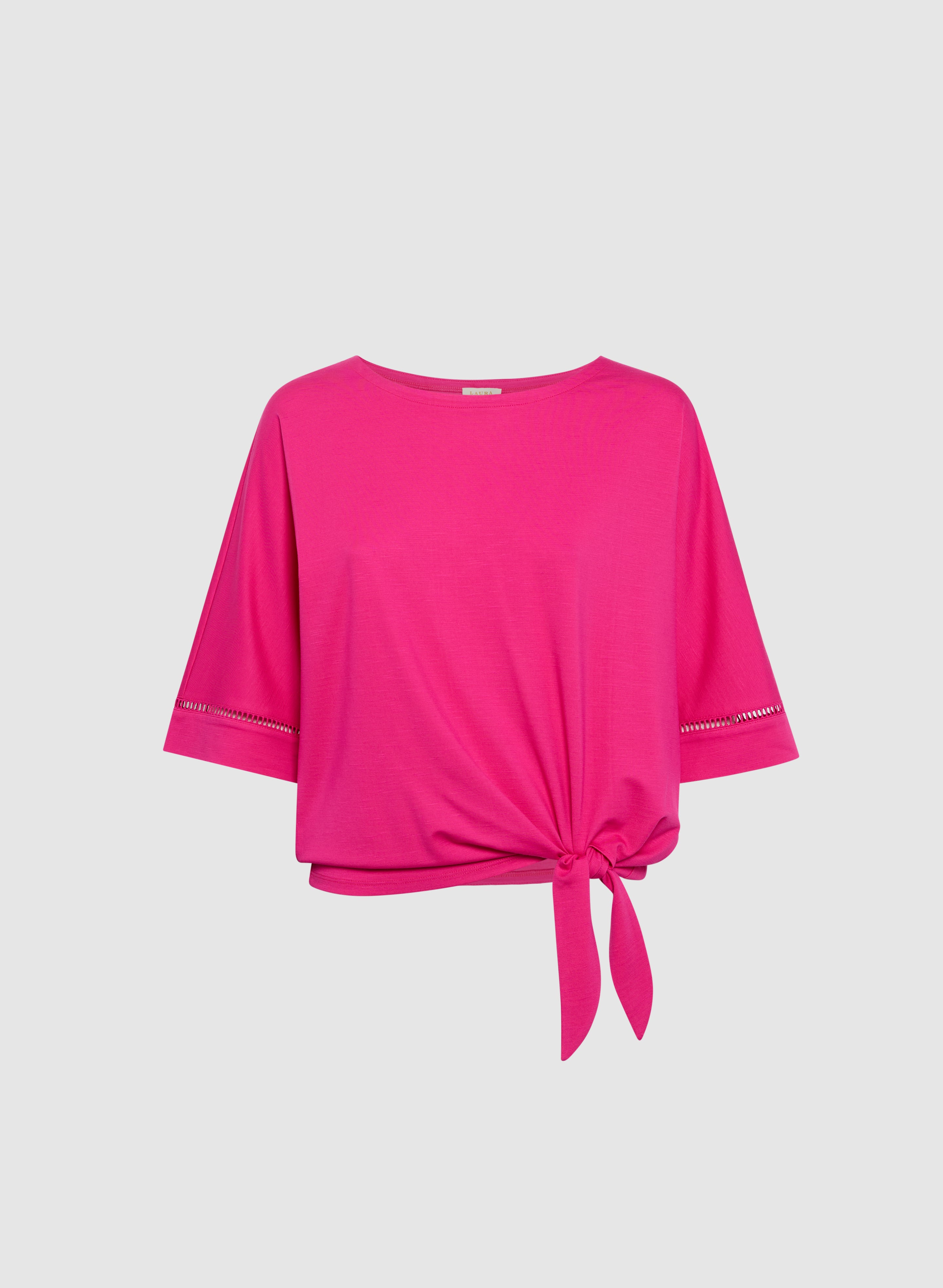 3/4 Sleeve Openwork Top
