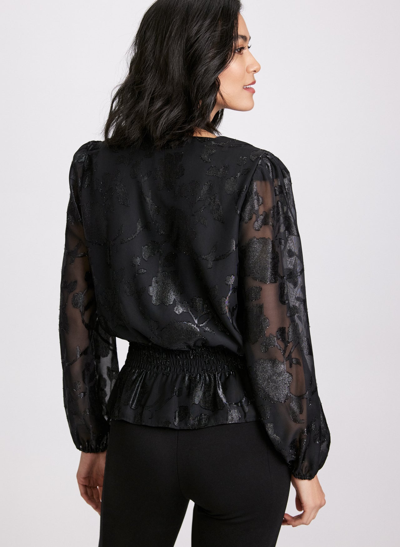Polyester Foiled 2Way Blouse