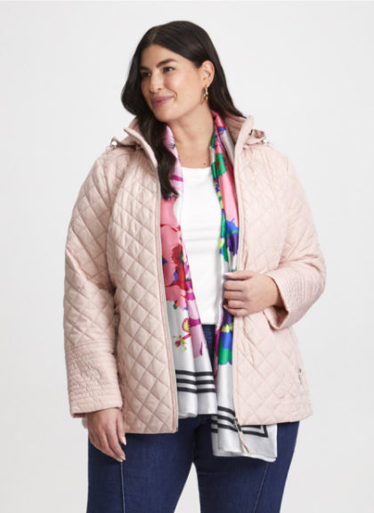 Light Pink Iridescent Puffy Button Up Jacket – The Silver Strawberry