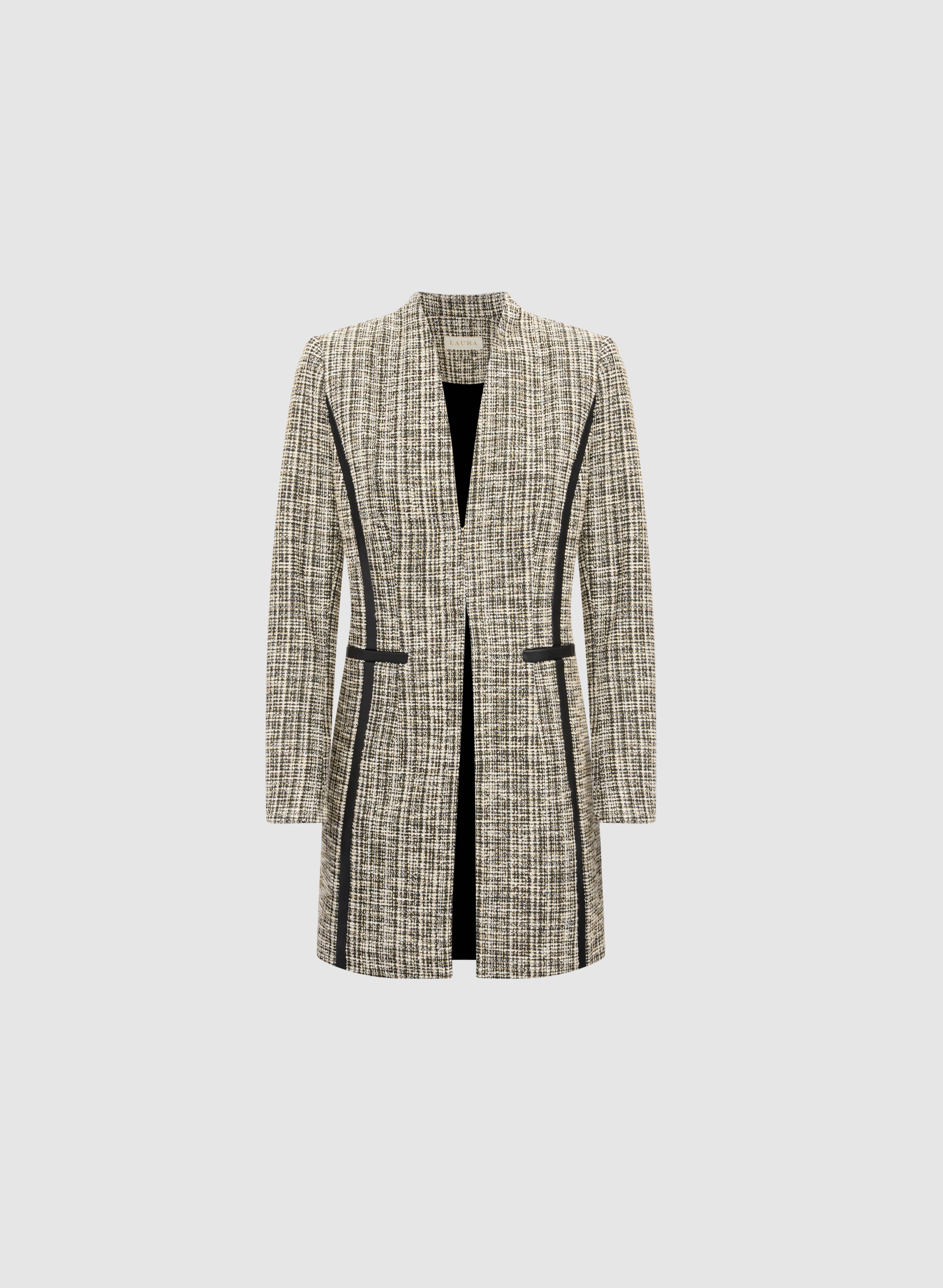 Tweed Open-Front Coat