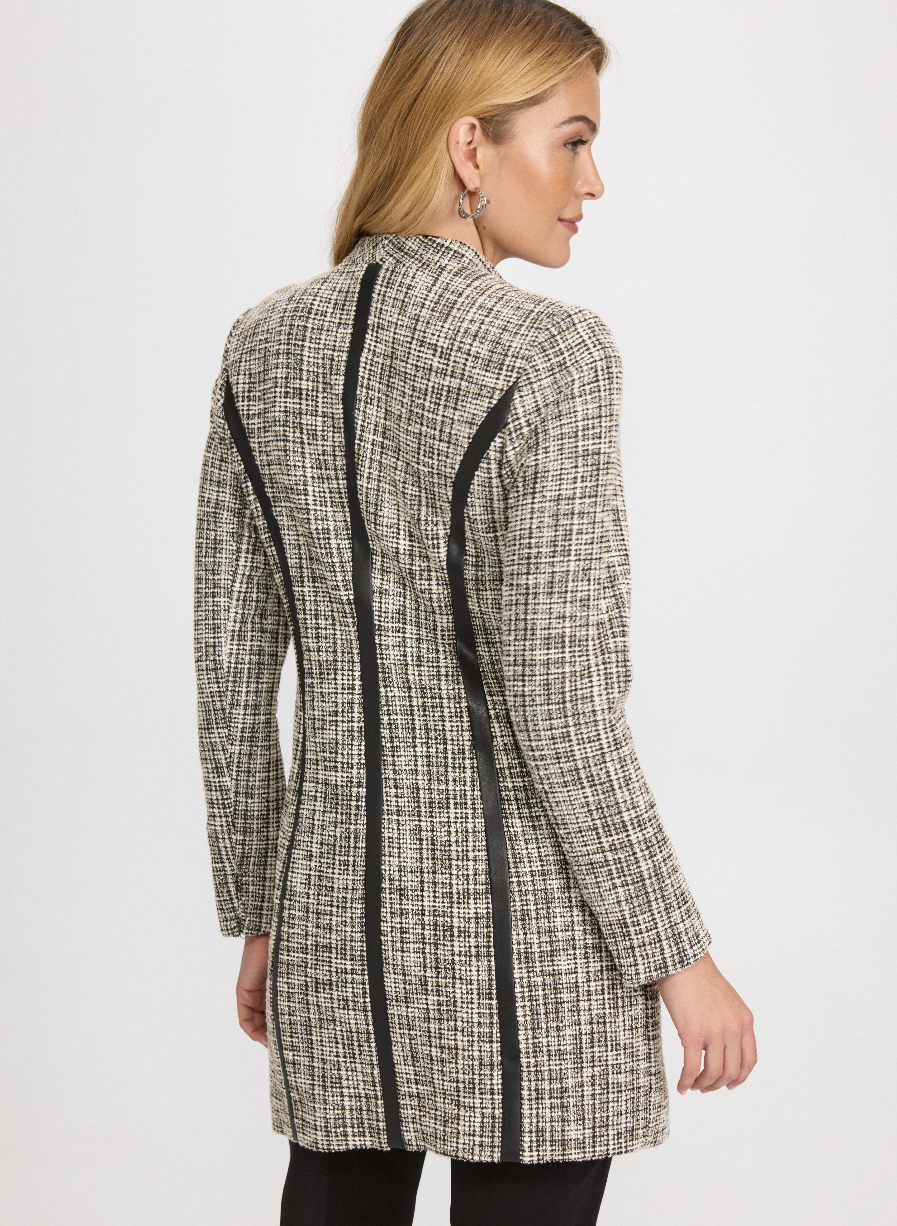 Tweed Open-Front Coat