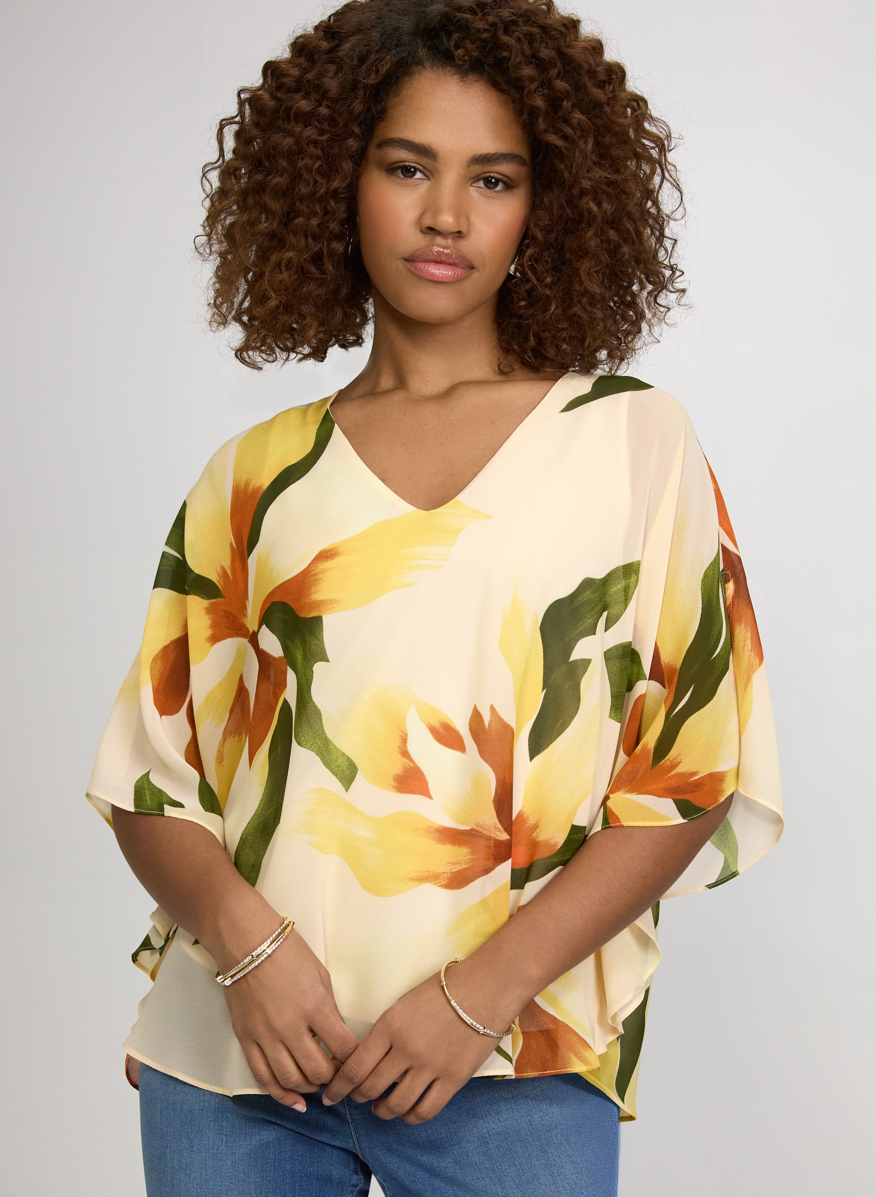 Lily Print Chiffon Blouse