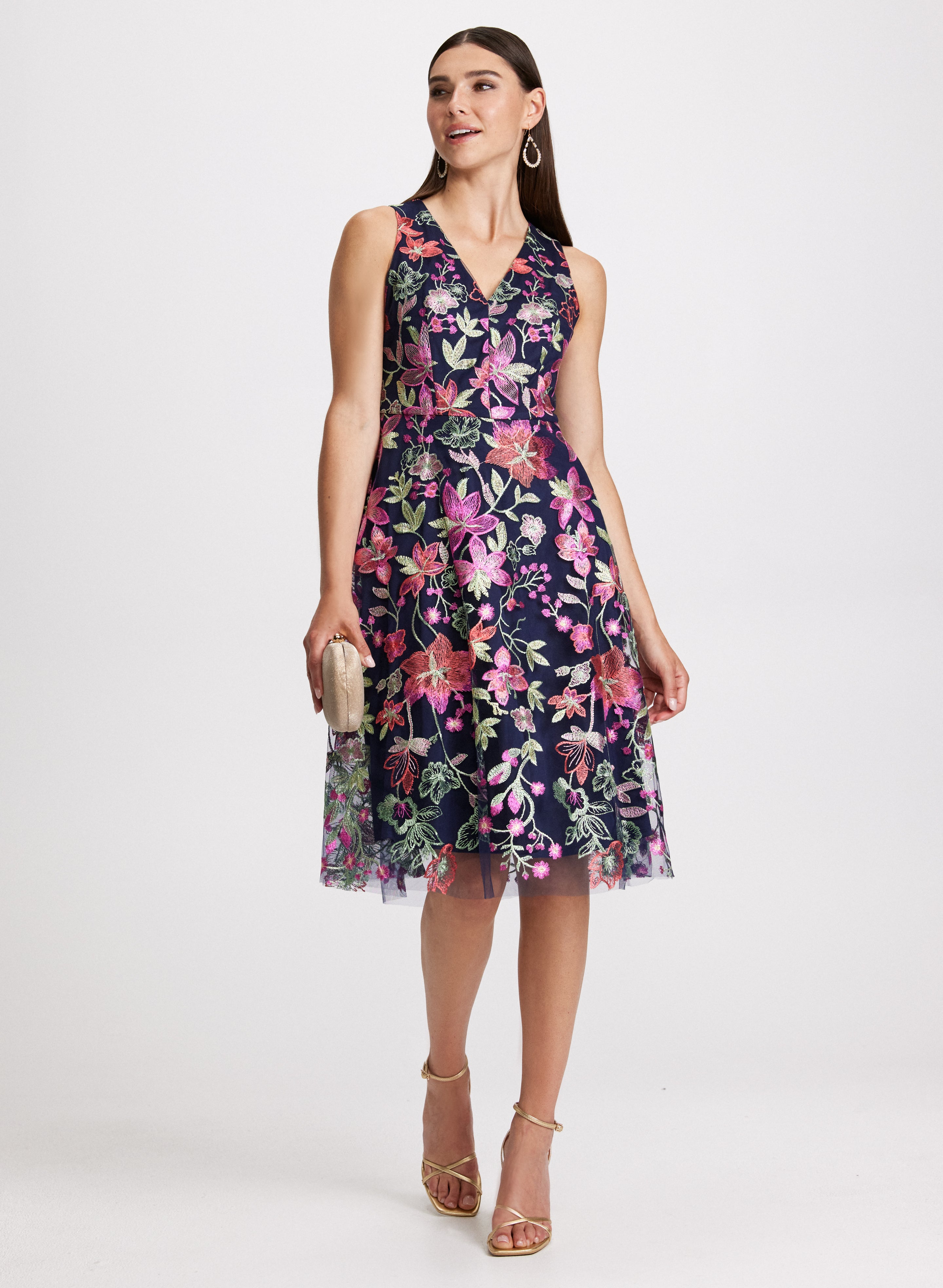Floral Print Fit-&-Flare Dress