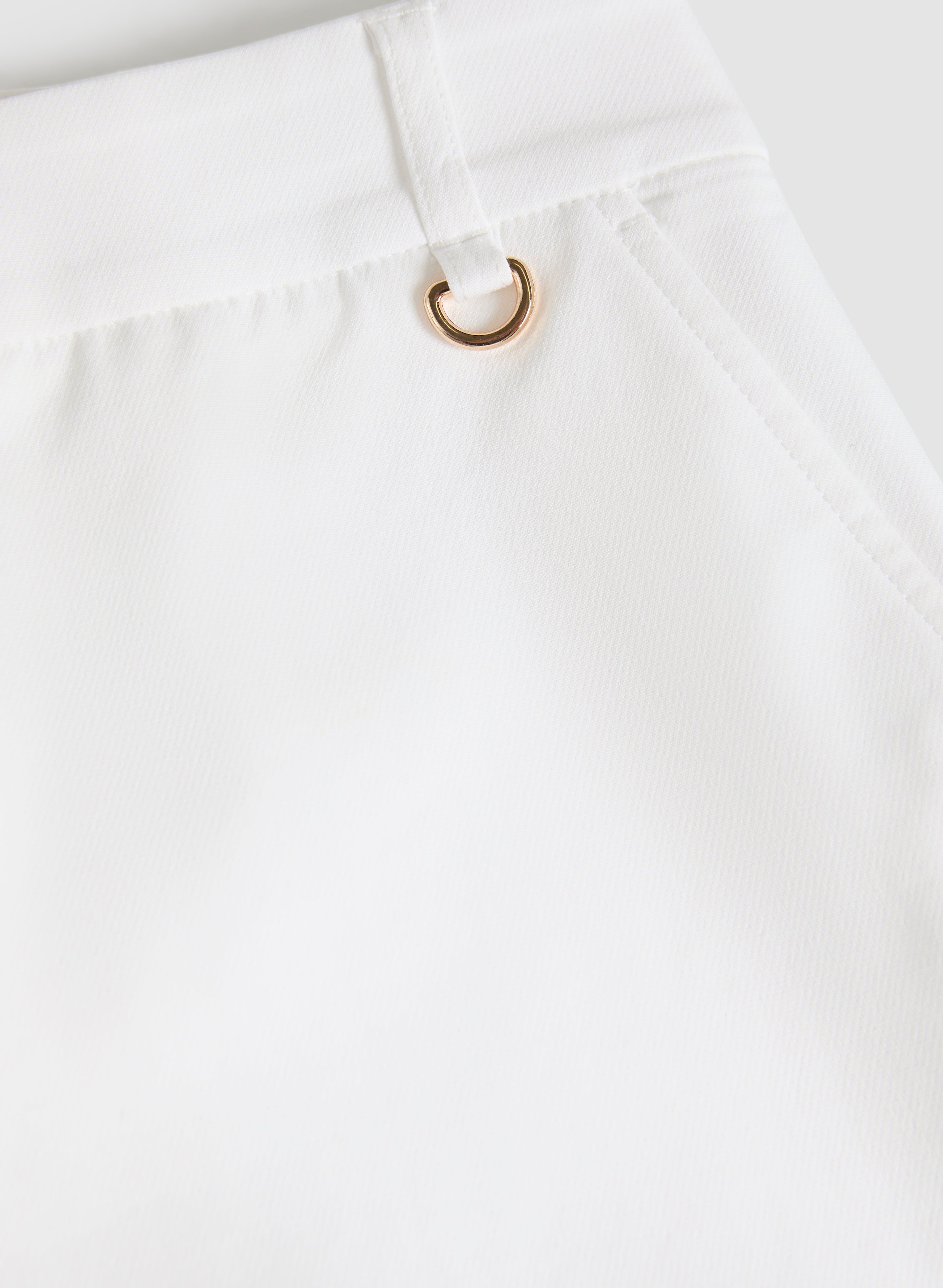 Jeans jambe large taille haute blanc femme | Morgan Jeans jambe large taille haute blanc femme | Morgan