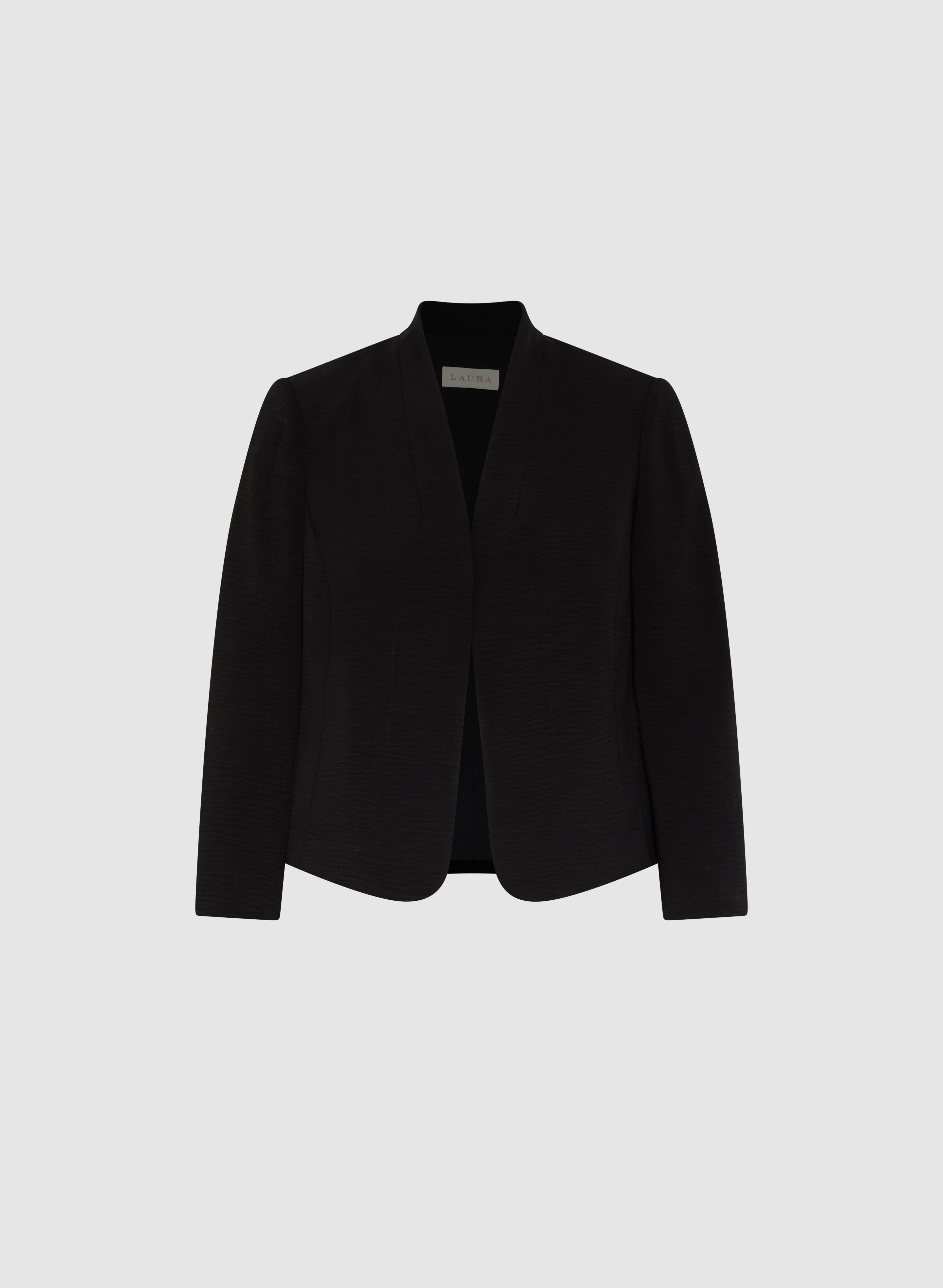 美品 MYLAN Collarless Short Jacket | Noir Short Collarless Jacket