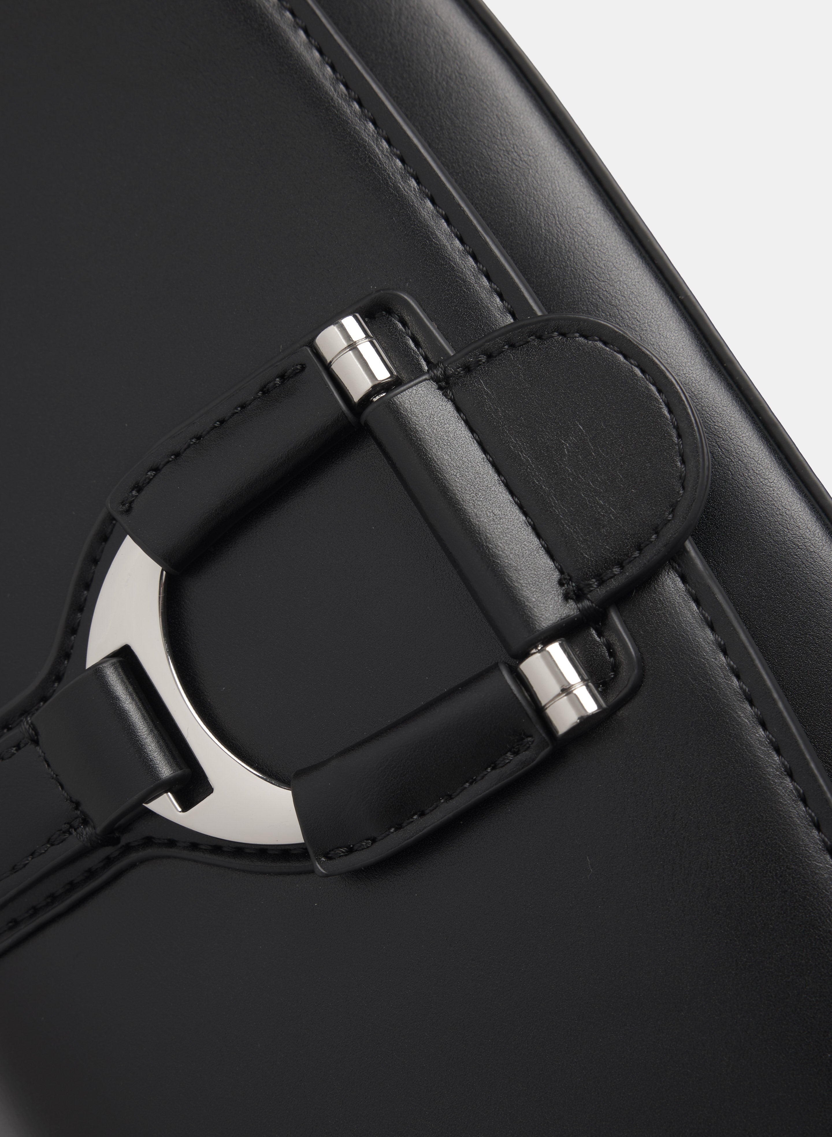 Vegan Leather Saddle Handbag