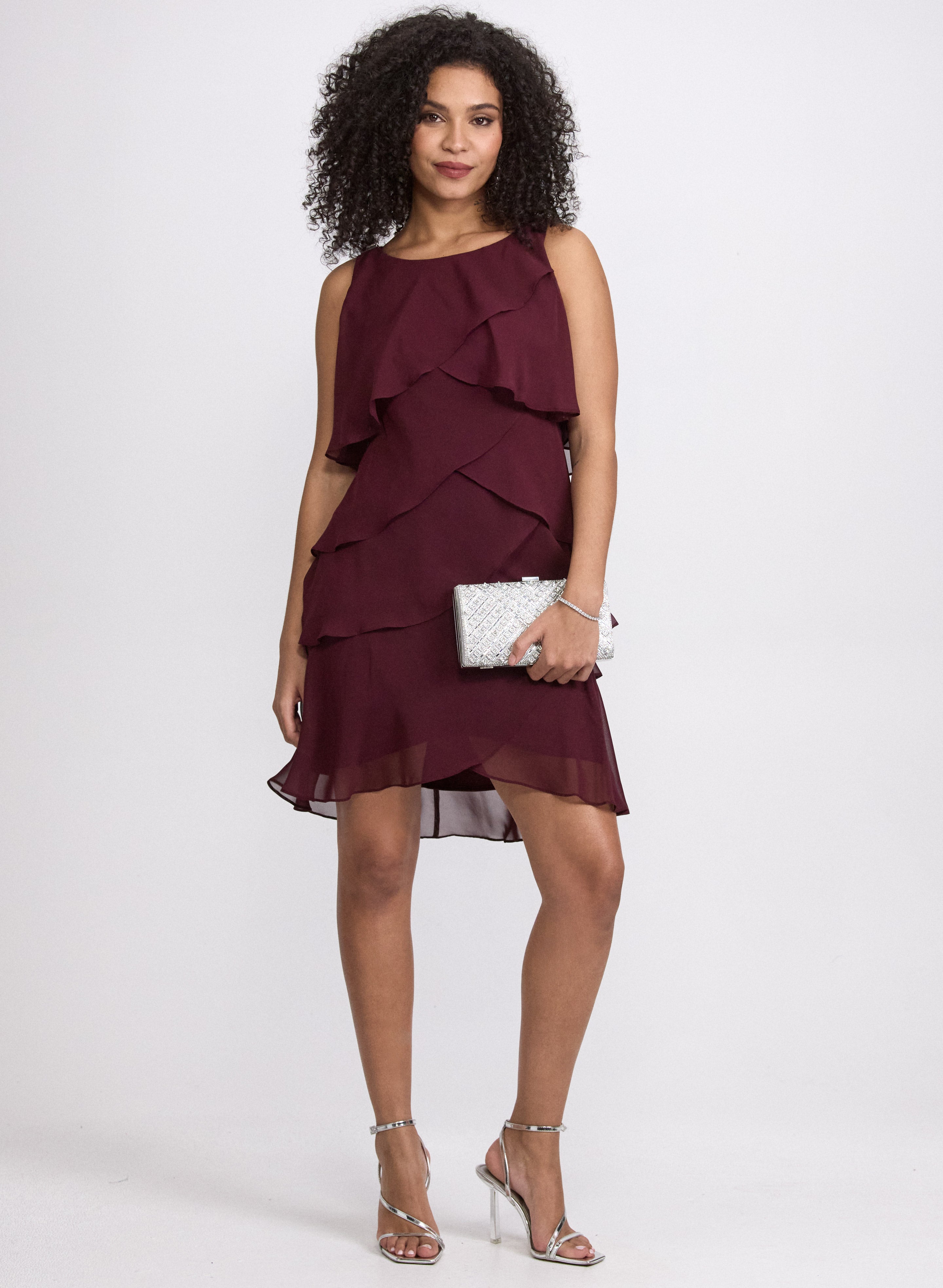 sachin and babi light blue dress Navy Dorothy Perkins Chiffon Ruffle Front Pleated Skirt Midi Dress