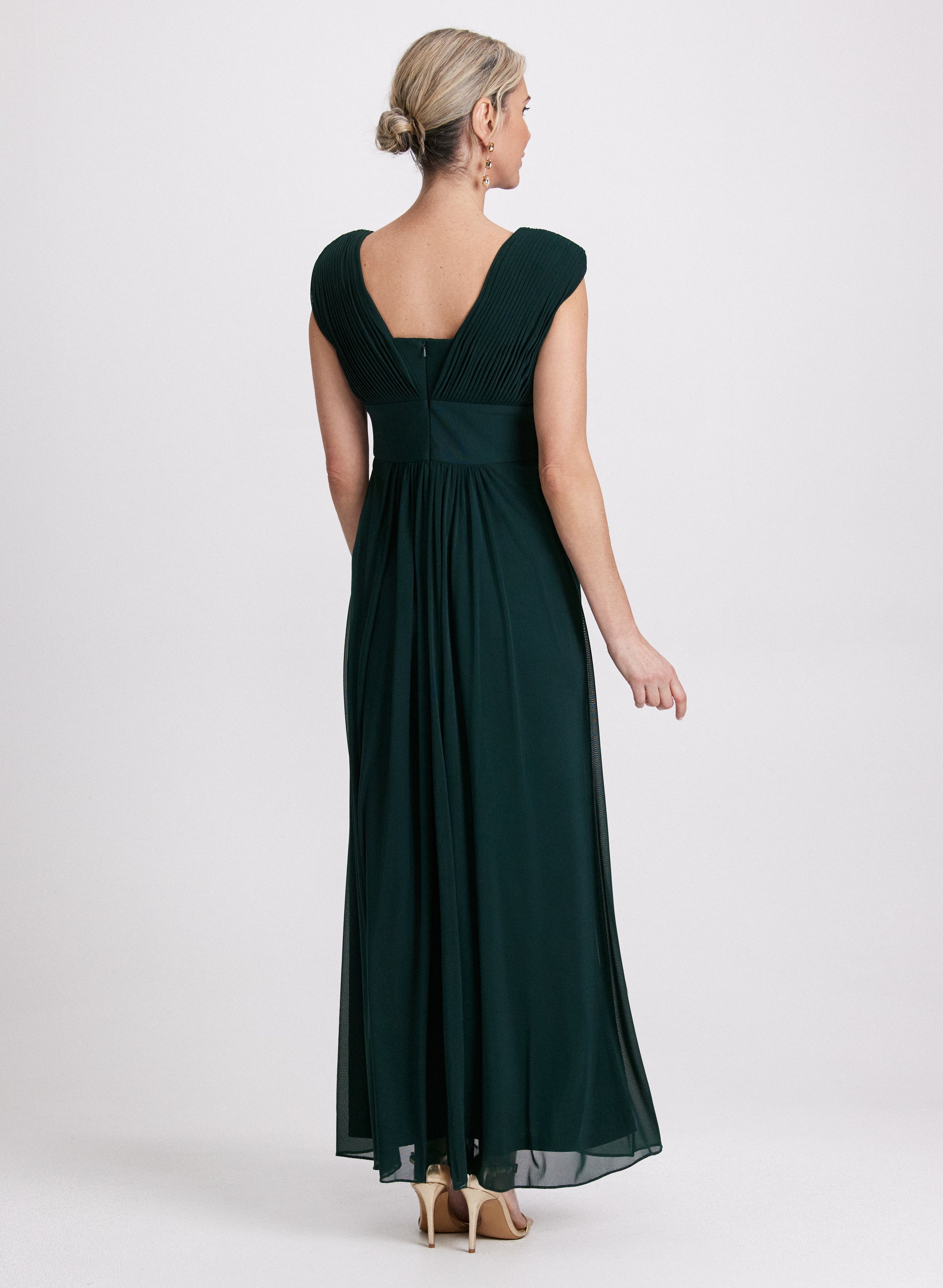 Embroidered Appliqué Maxi Dress