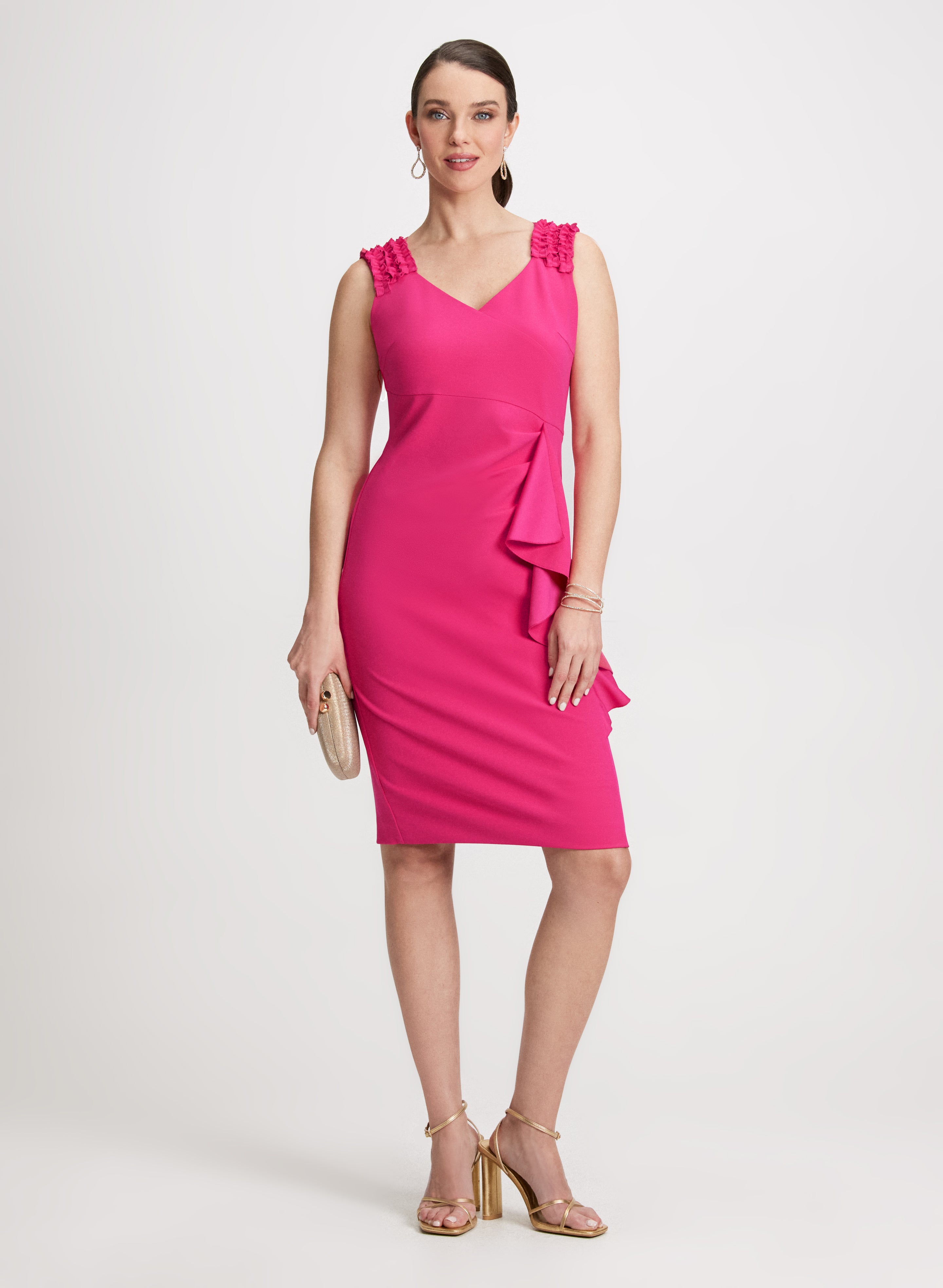 Flounced Fitted Dress